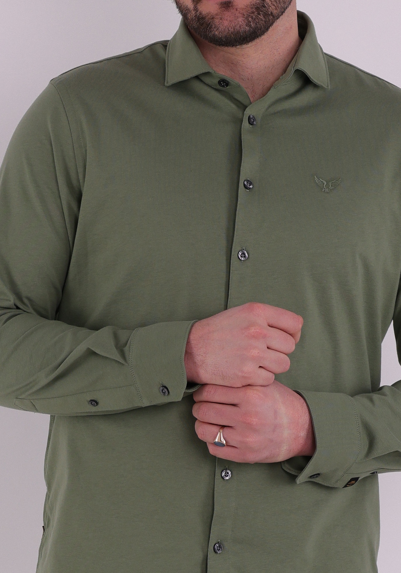 PME Legend Overhemd PSI2511234 Midden groen