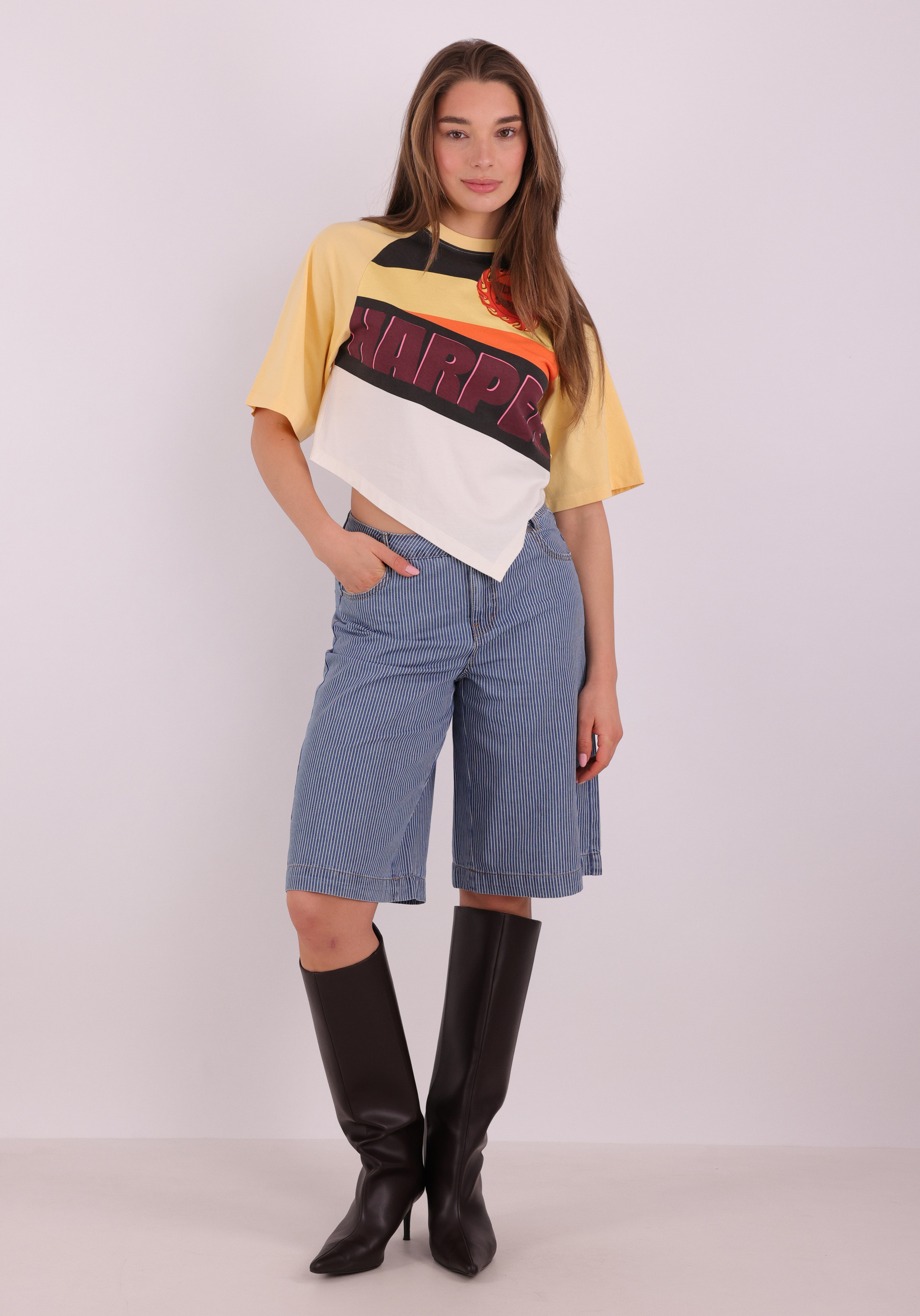 Harper & Yve T-shirt Mexican summer SS6Y300 Licht geel