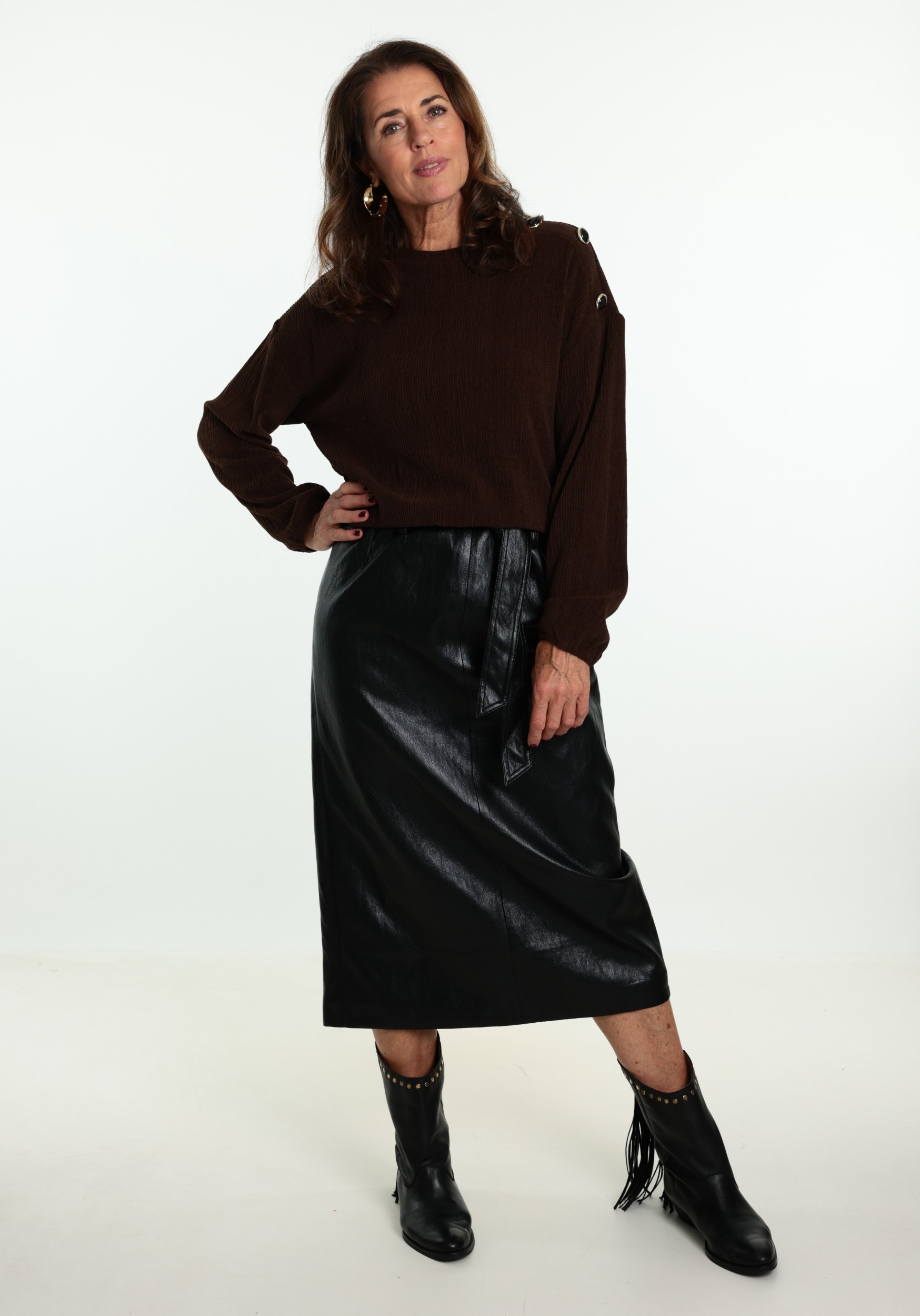 Tramontana Sweater Dropped C49-21-601 Bruin