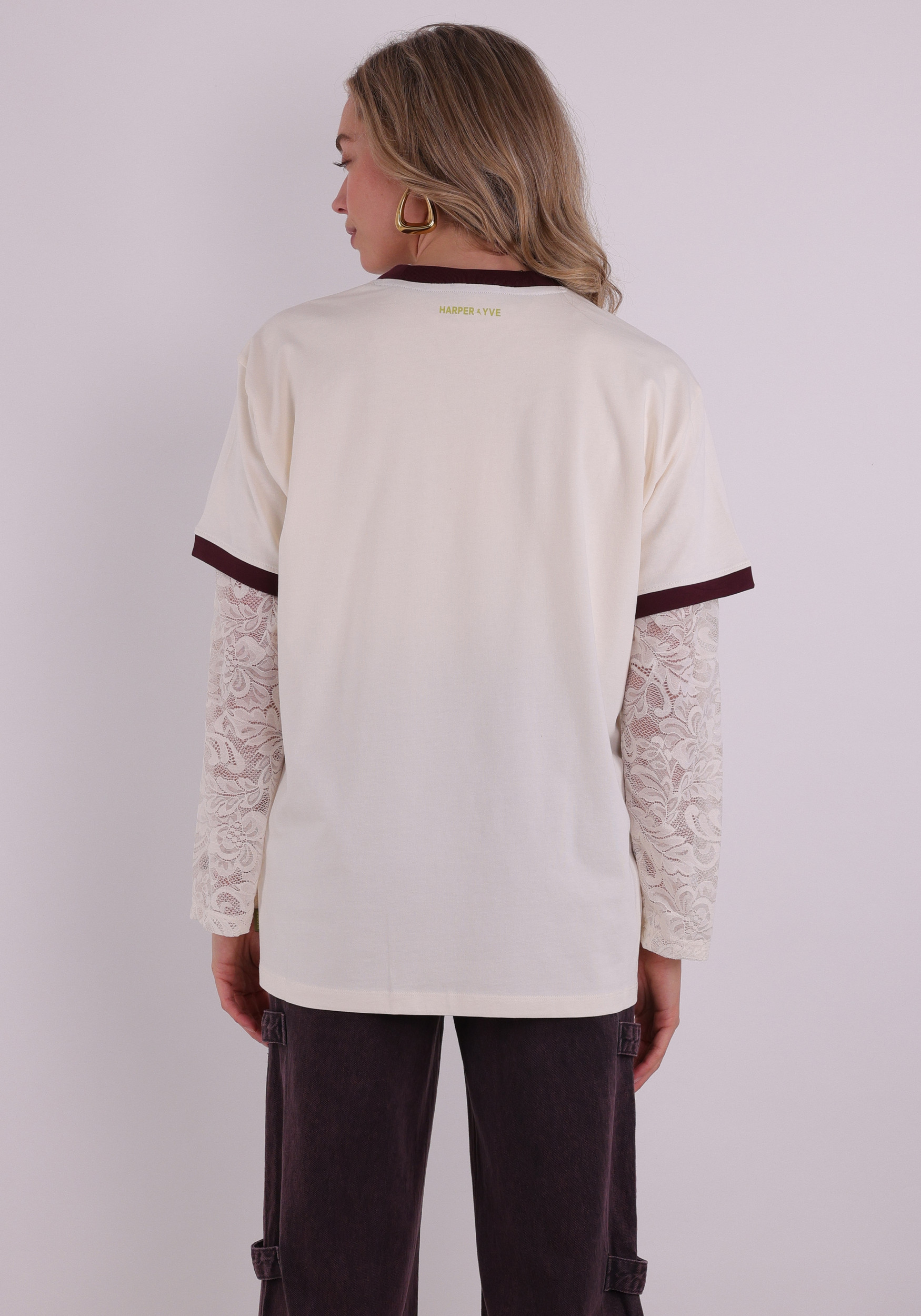 Harper & Yve T-shirt Club Avocado SS6Y303 Ecru