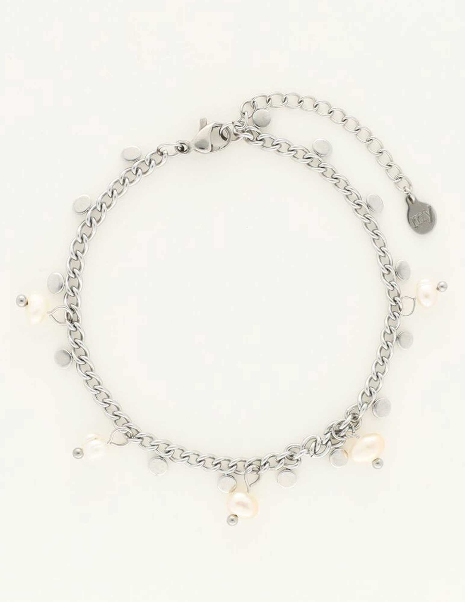 My Jewellery Armband met parels en muntjes MJ09227 Zilver