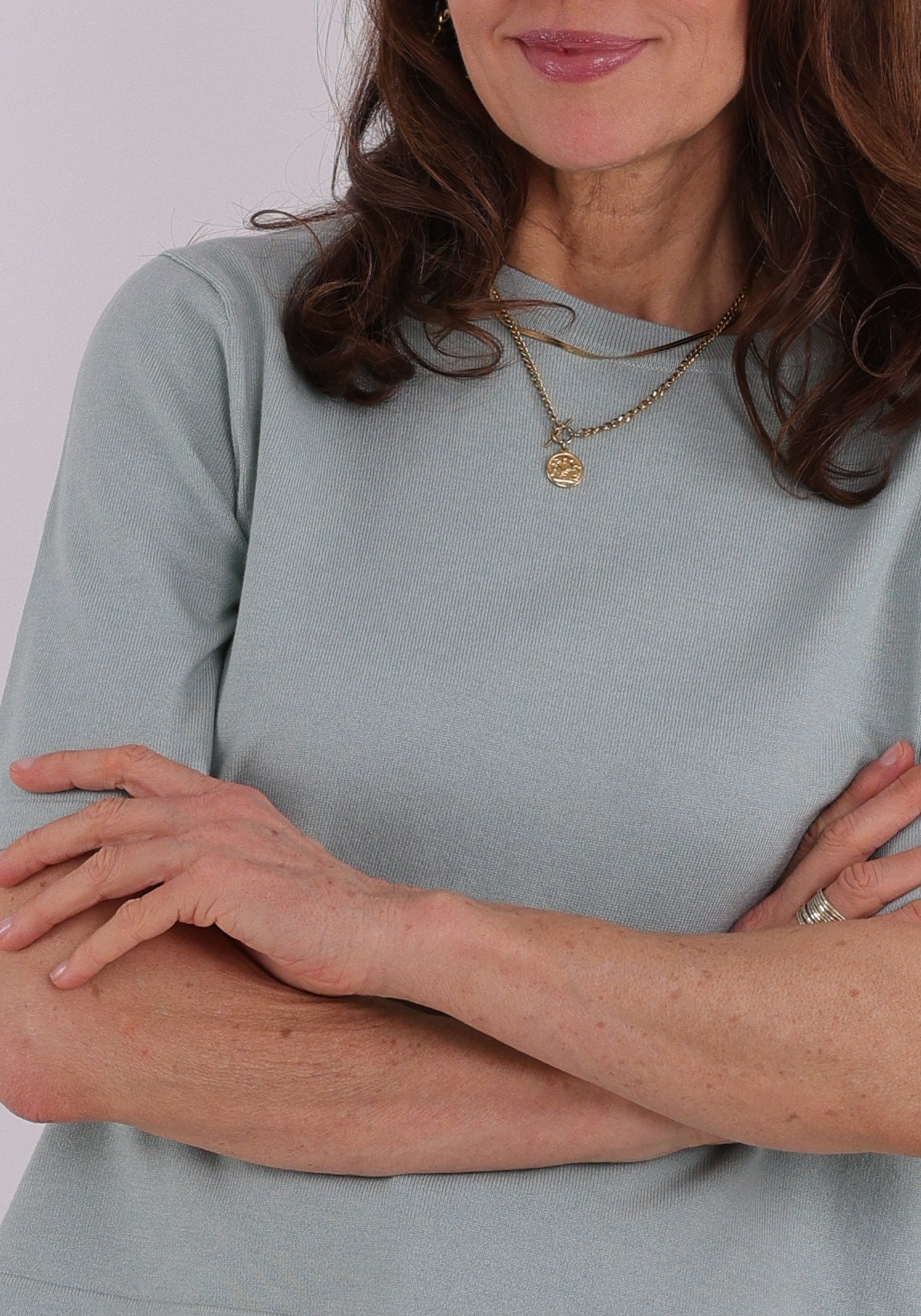 Vila T-shirt Malu 14112136 Licht blauw