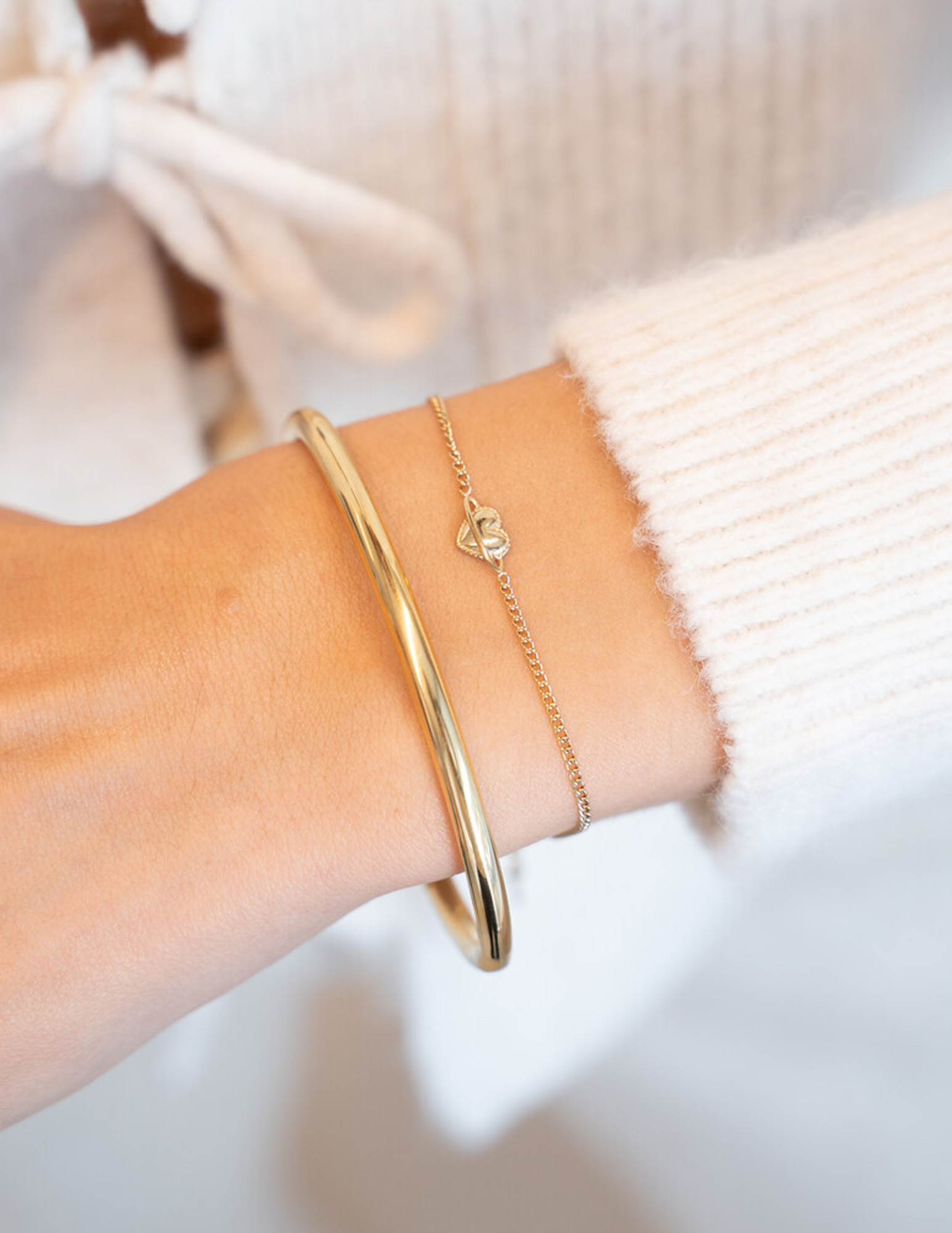 My Jewellery Starry armband met hartjes planeet MJ11951 Goud