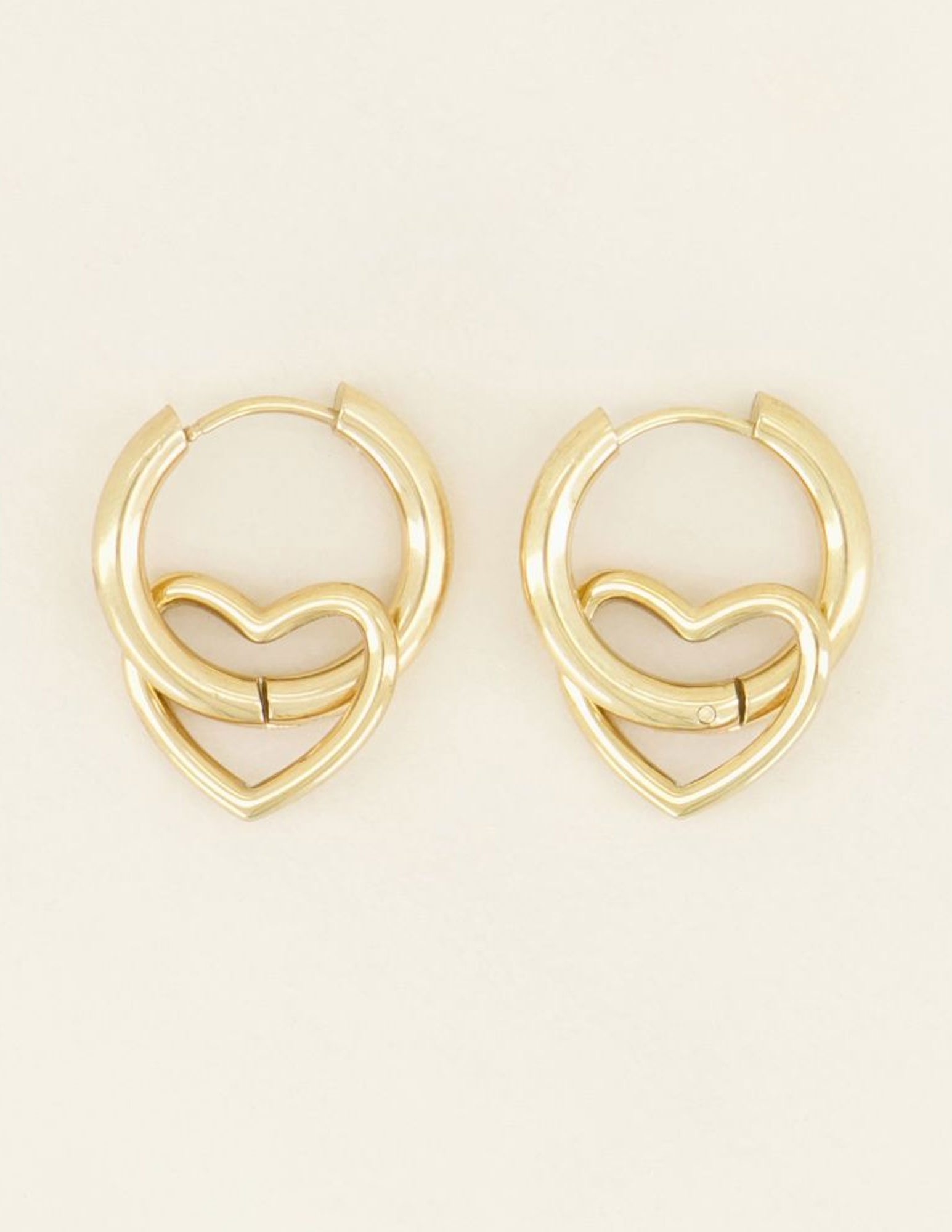 My Jewellery Oorbellen met hart MJ04133 Goud