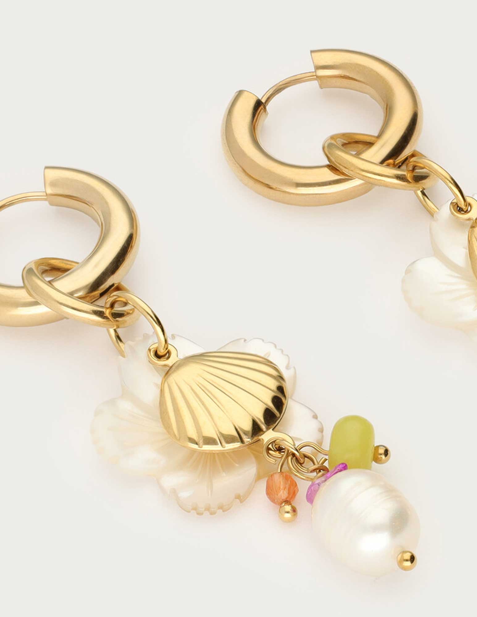 My Jewellery Fruits de Mer oorringen schelp MJ13167 Goud