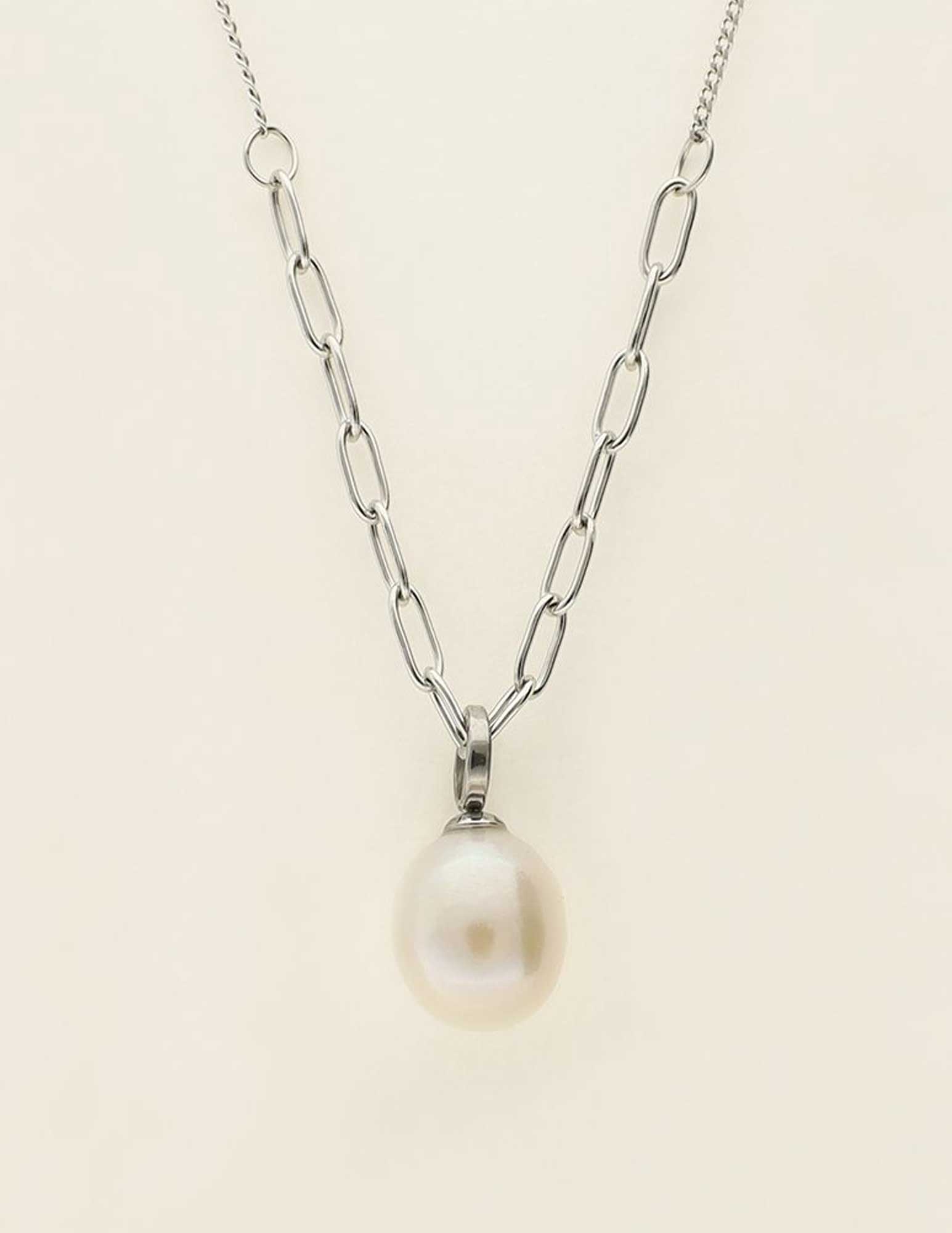 My Jewellery Schakelketting met parel MJ08760 Zilver