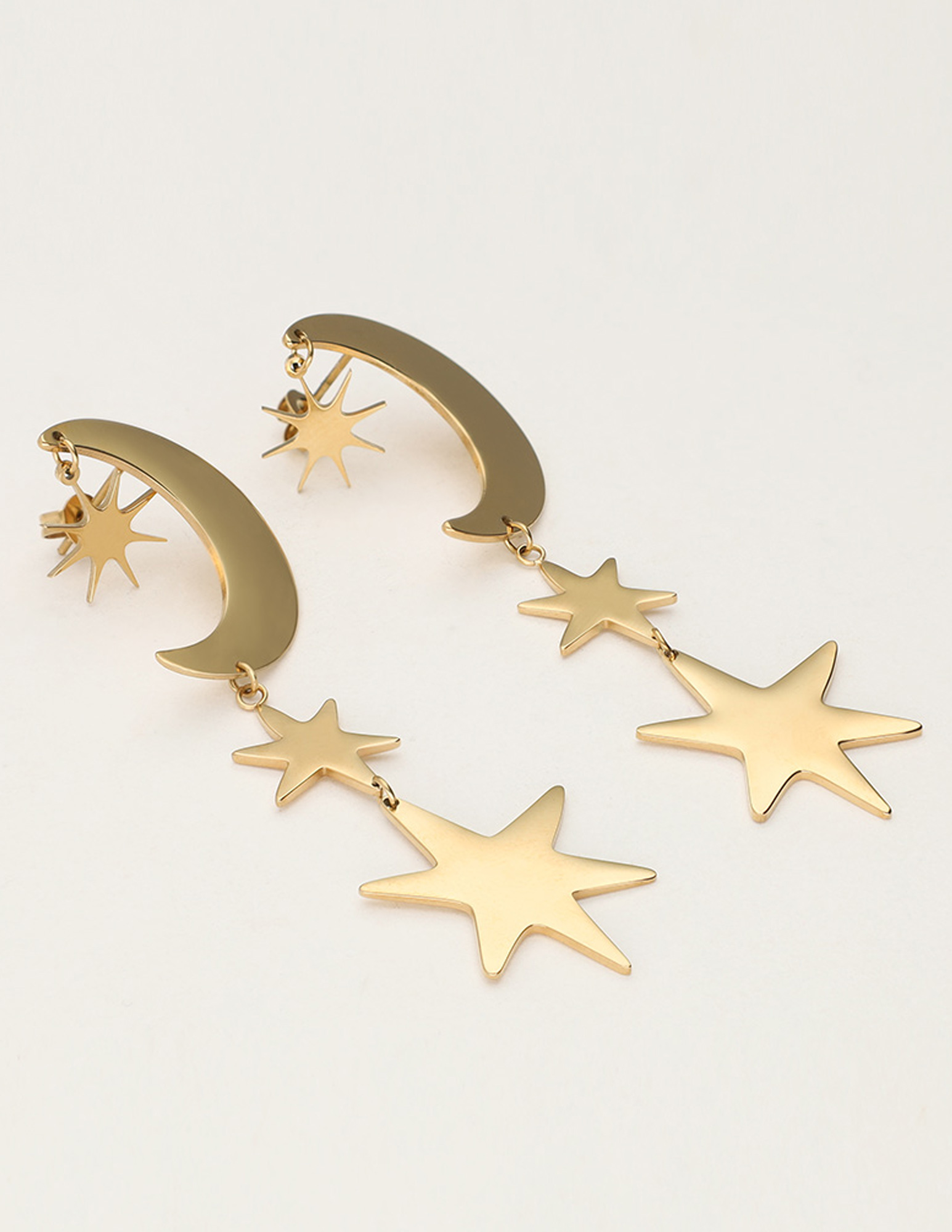 My Jewellery Starry oorhangers maan en sterren MJ11976 Goud
