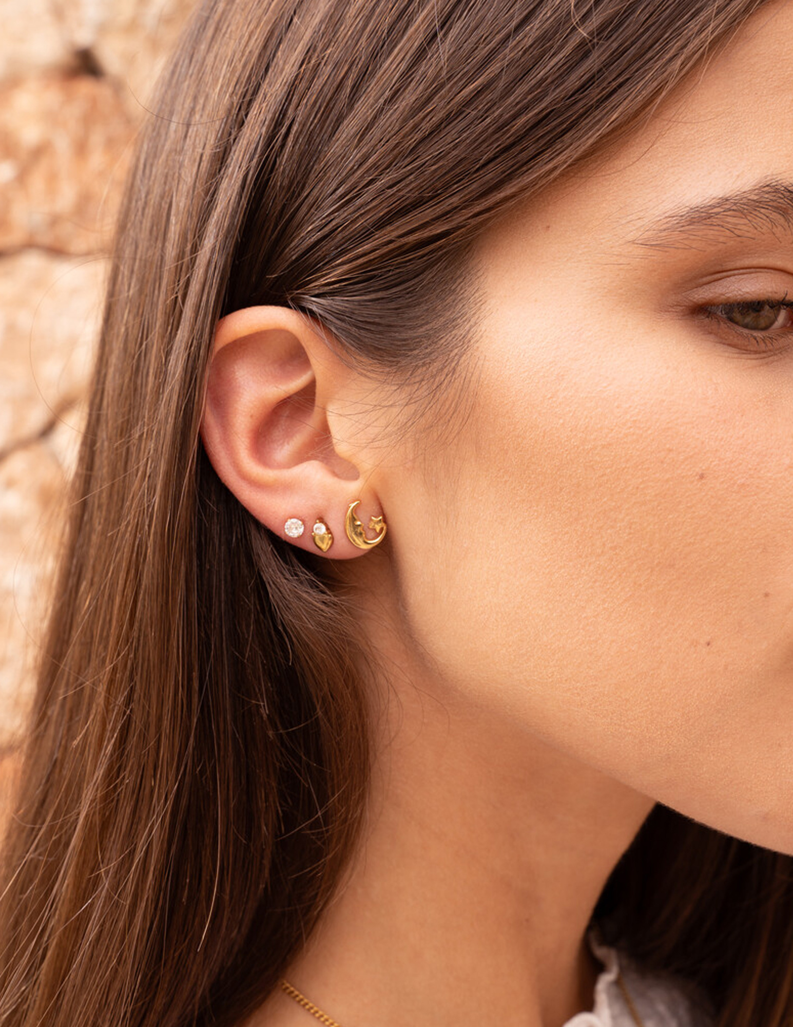 My Jewellery Studs maan en ster MJ12104 Goud