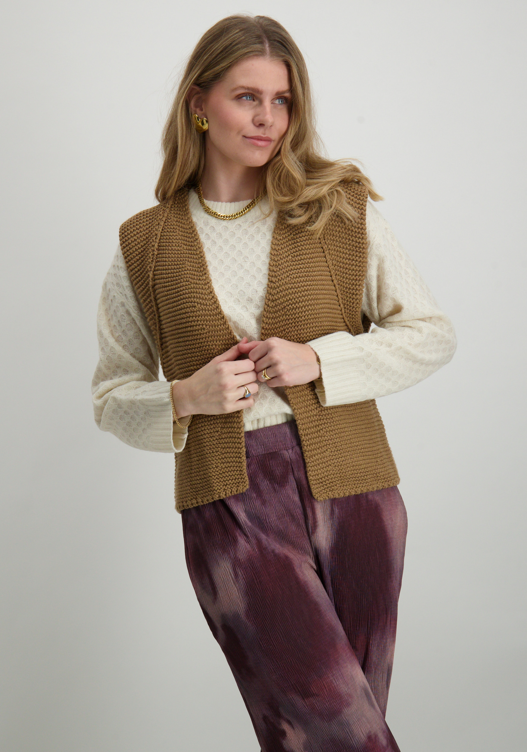 Only Gilet Loui 15307880 Bruin