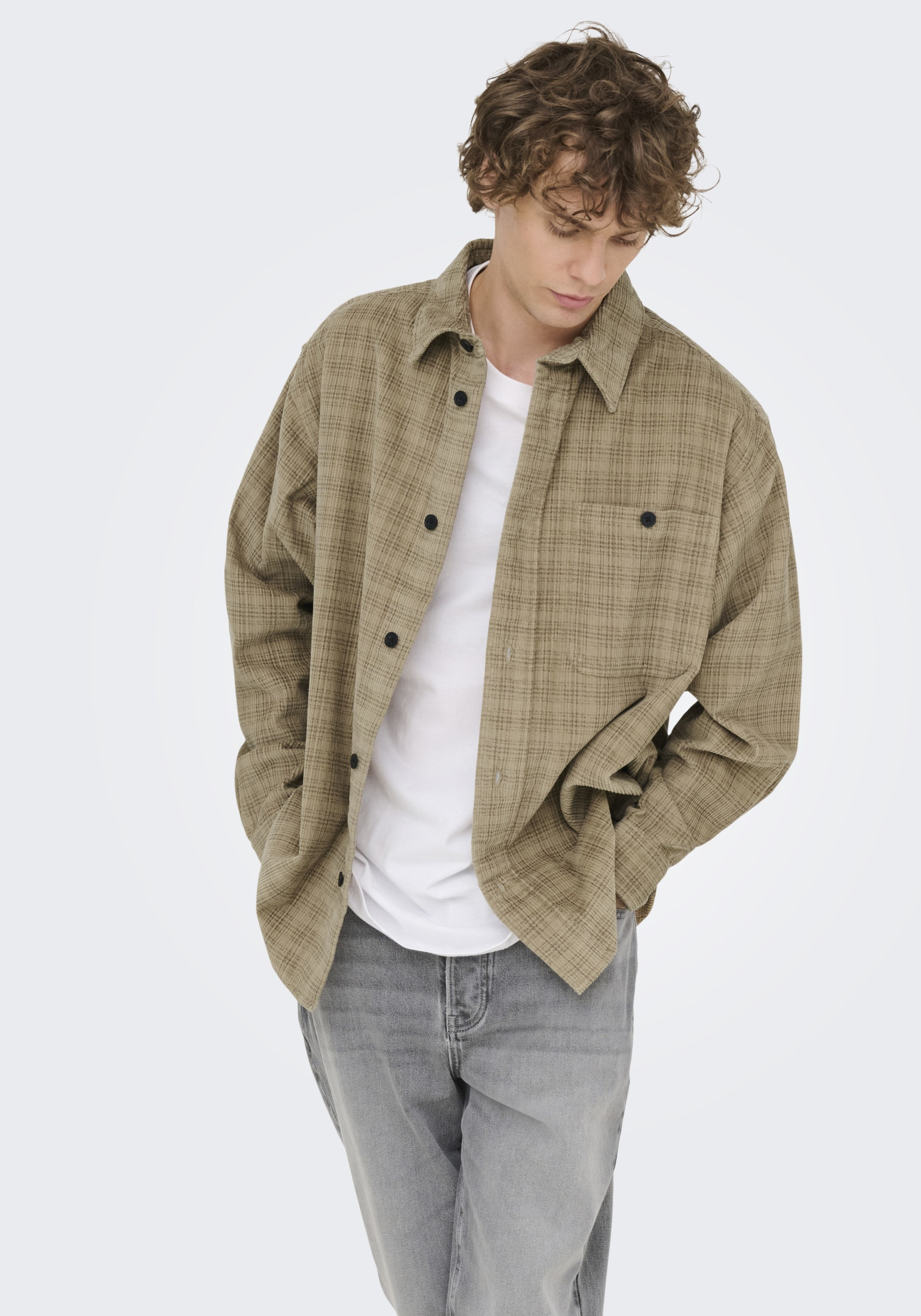 ONLY & SONS Overhemd Waleed 22034467 Beige