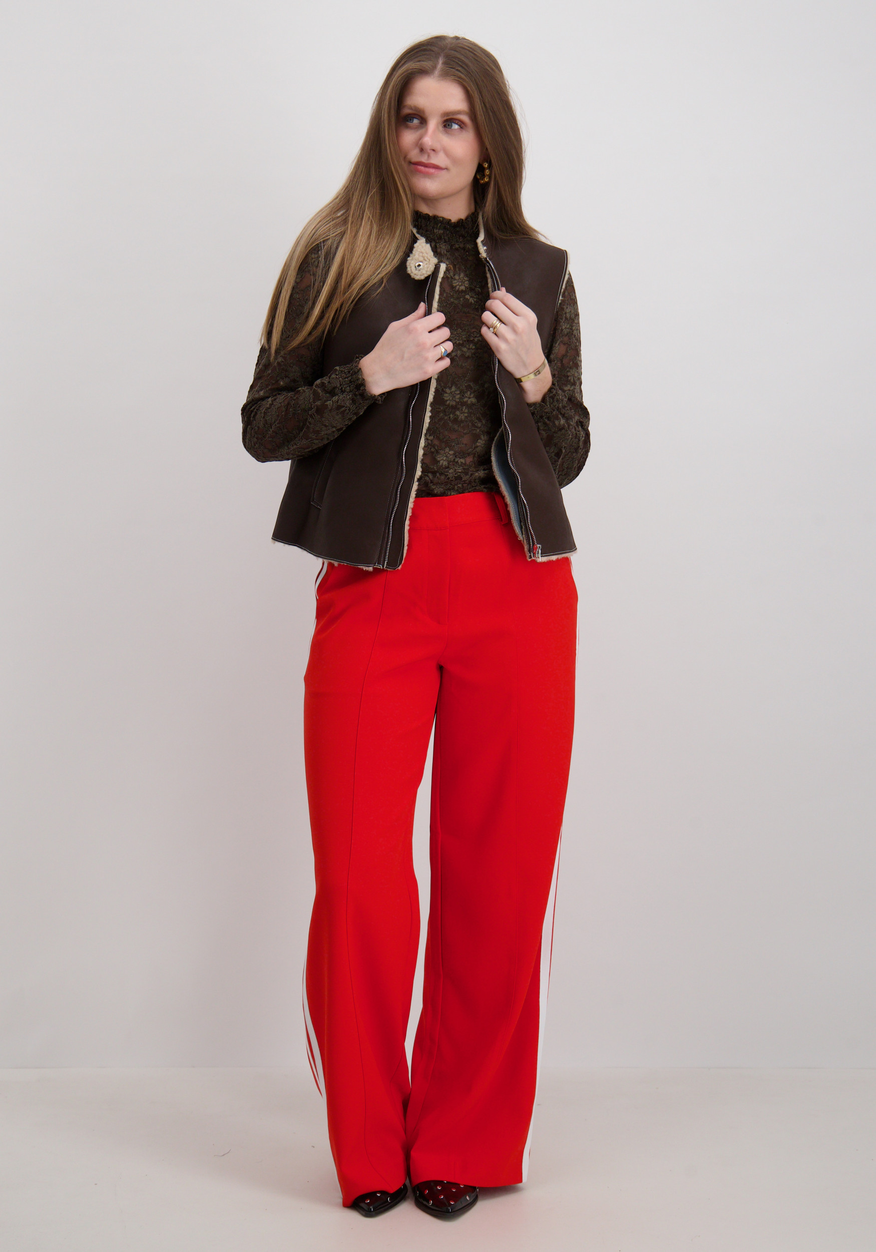 Geisha Gilet Lammy 55847-19 Donker bruin