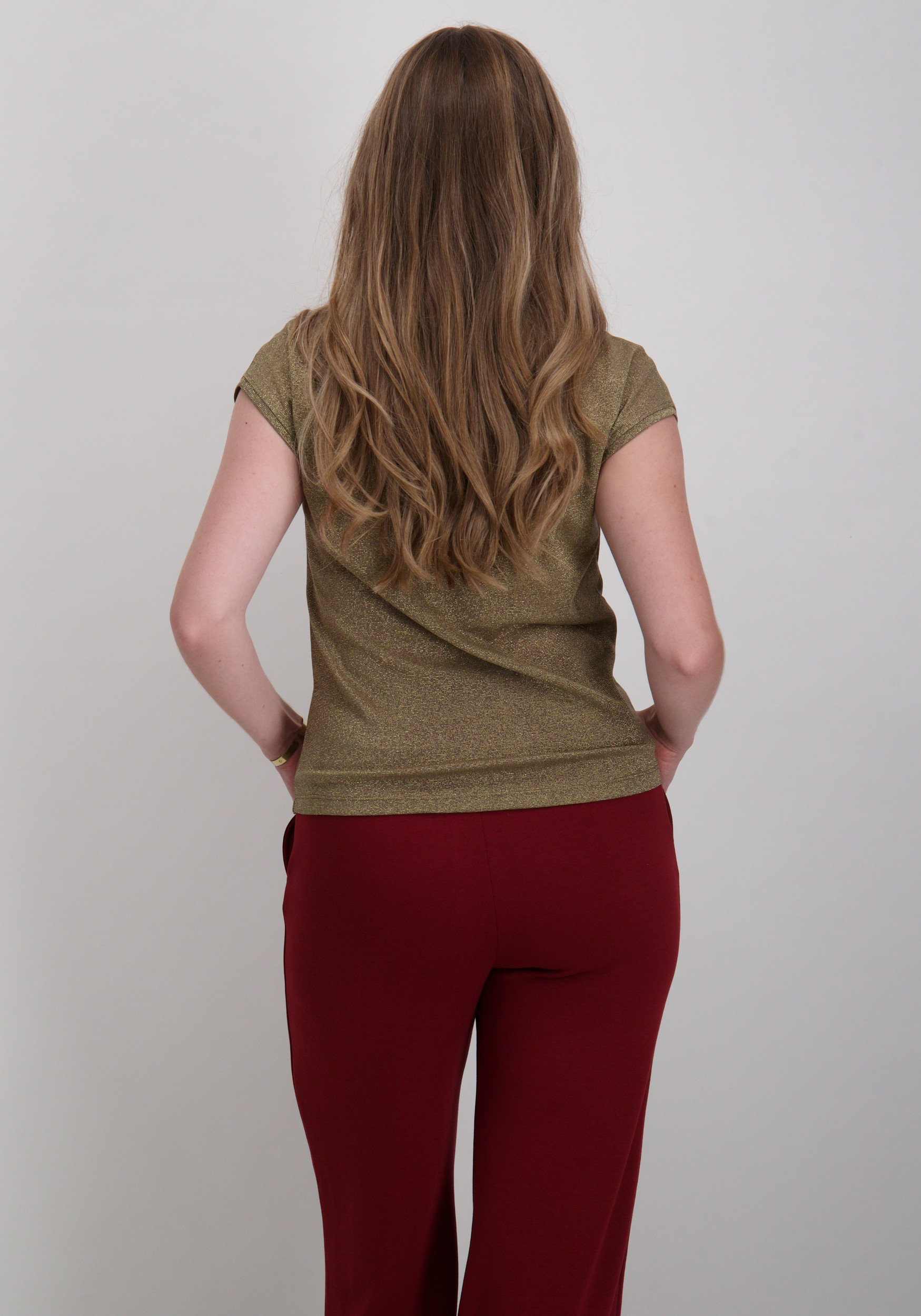 Only T-shirt Silvery lurex 15136069 Taupe