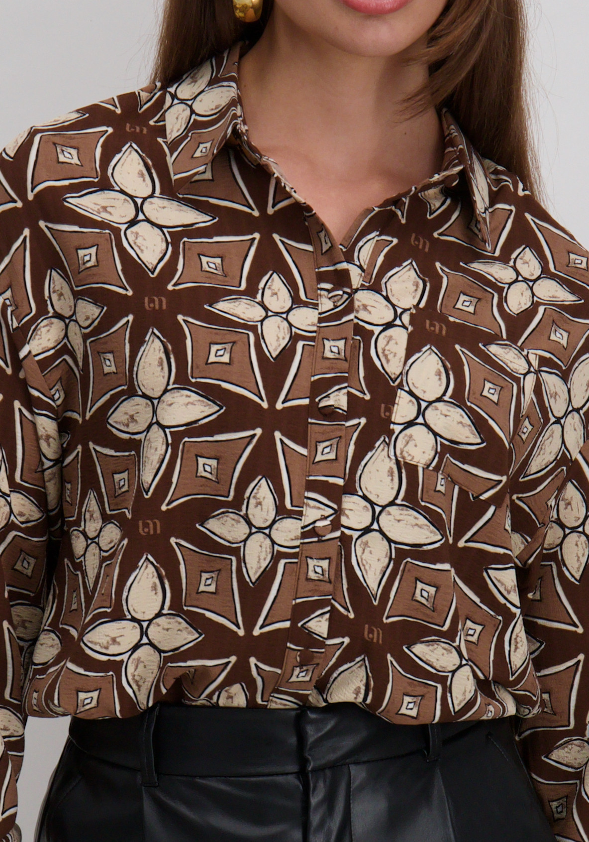 Lofty Manner Blouse Aya QH14 Bruin