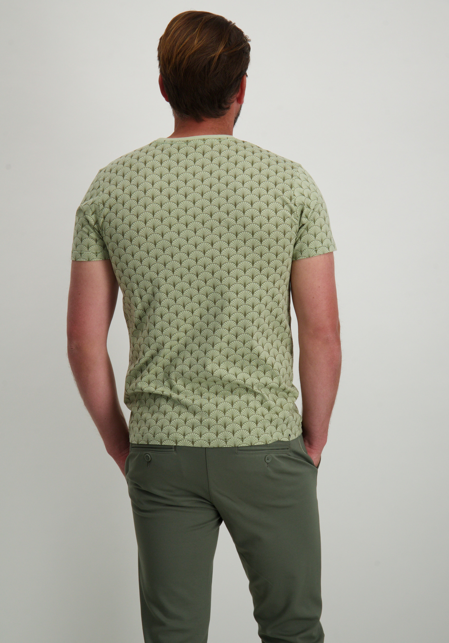 Petrol T-shirt all-over patroon M-1050-TSR158 Licht groen