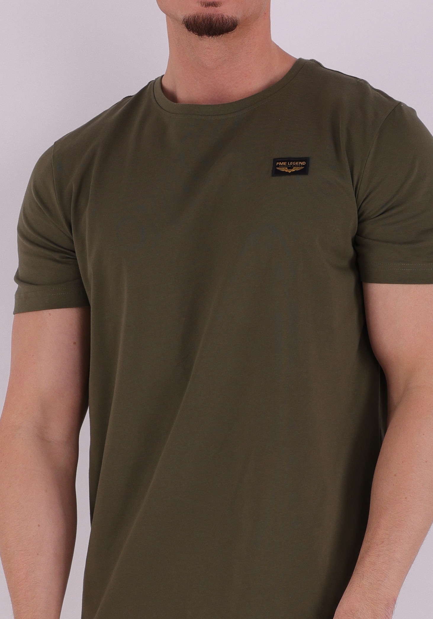 PME Legend T-shirt American classic PTSS2602599 Midden groen