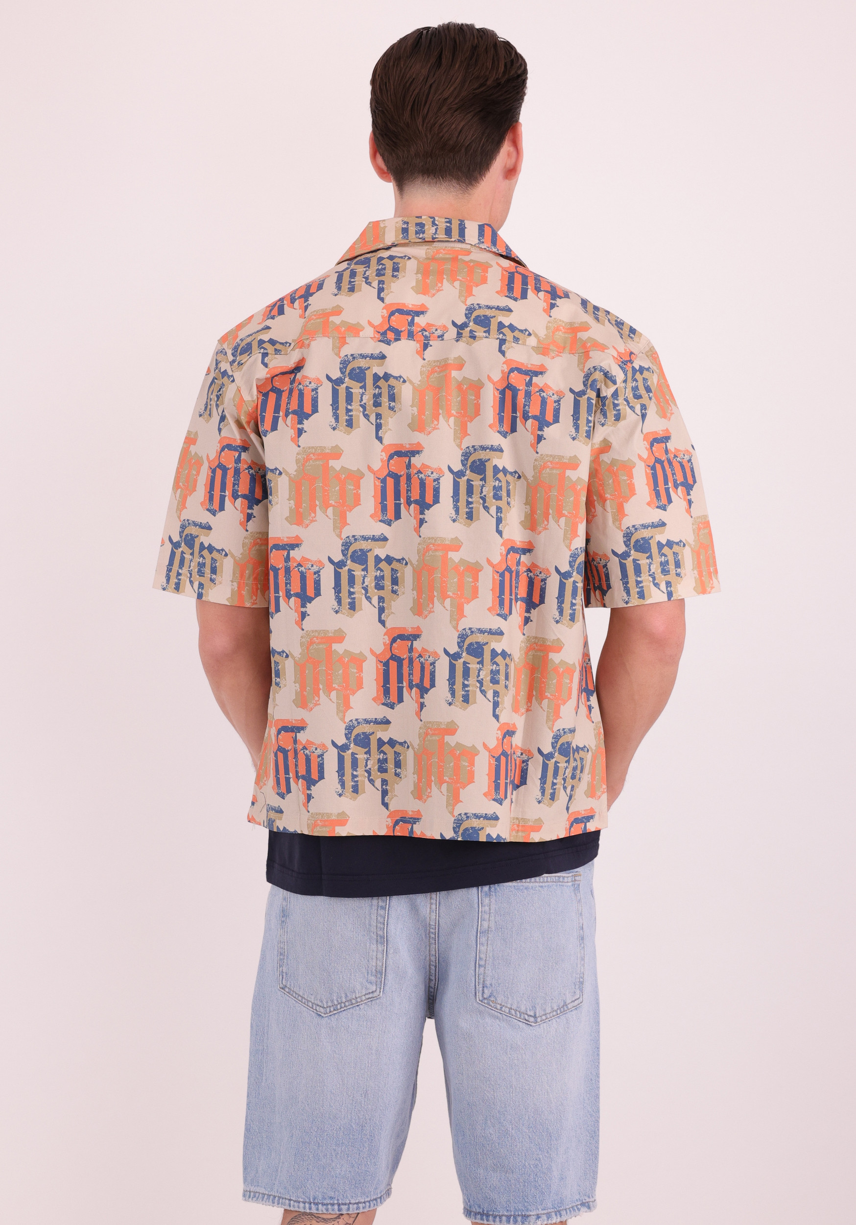 Off The Pitch Overhemd Fraktur OTP261044 Zand