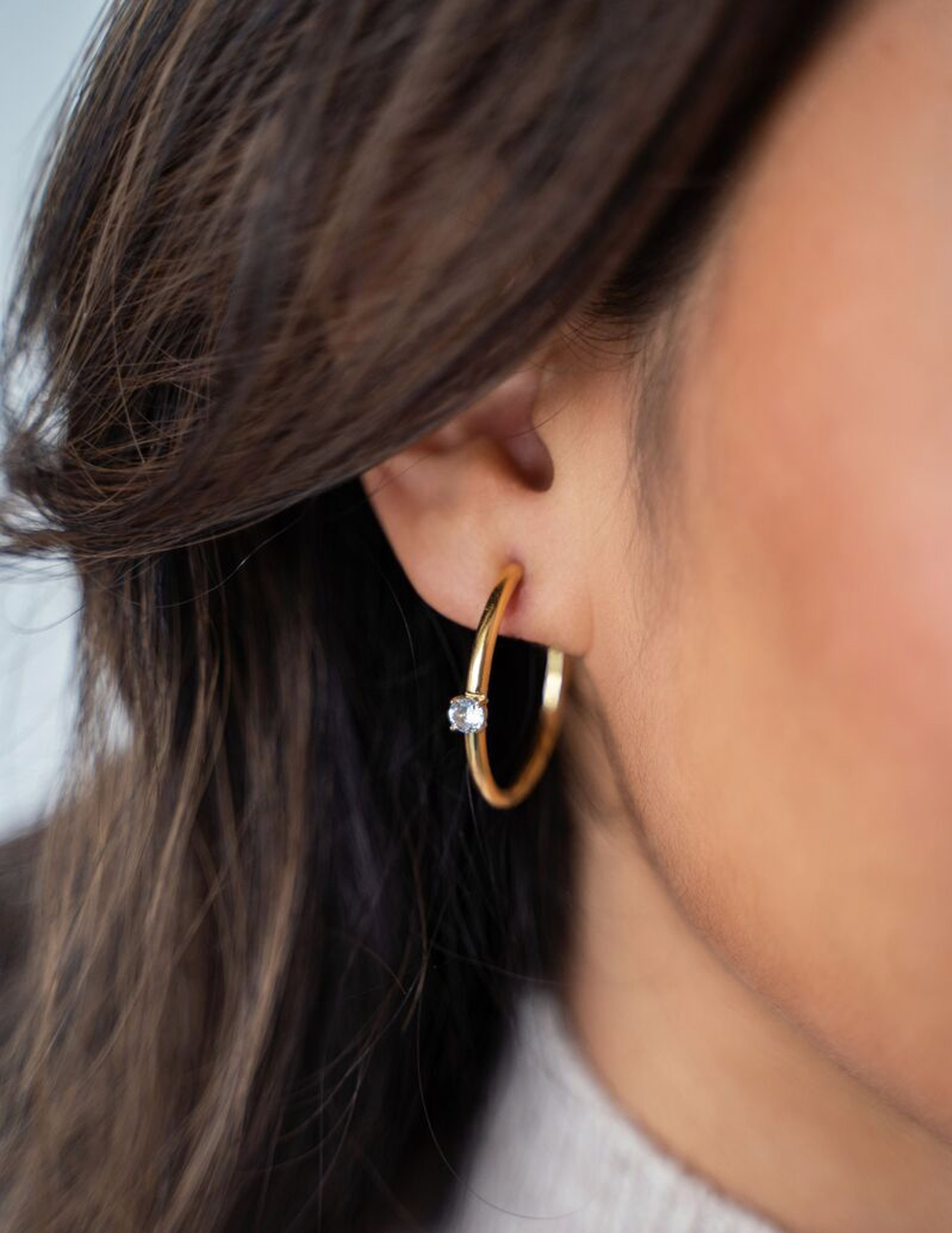 My Jewellery Oorringen met steen MJ07713 Zilver