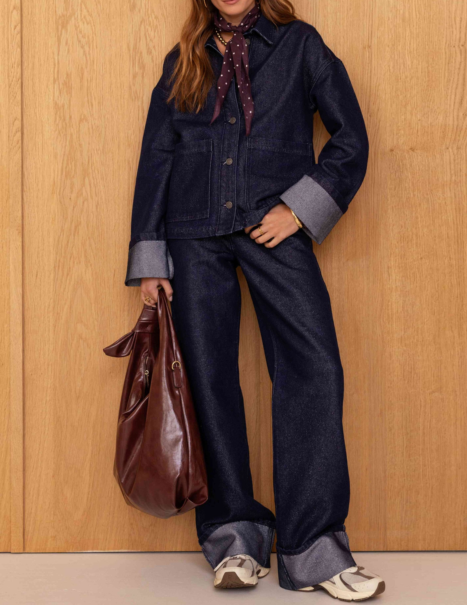 My Jewellery PU schoudertas met knoop MJ15229 Bordeaux