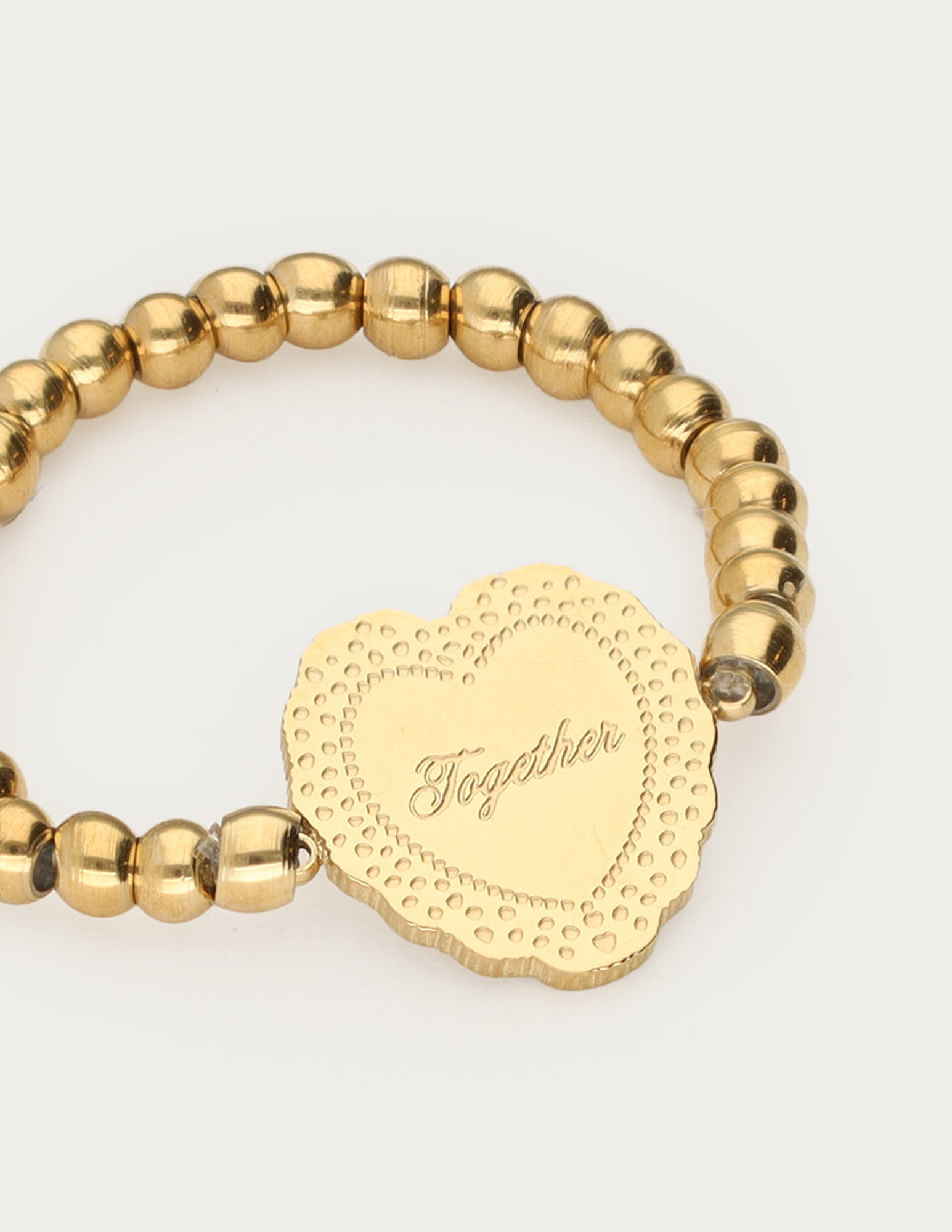 My Jewellery Love stretch ring hartje "Together" MJ15248 Goud