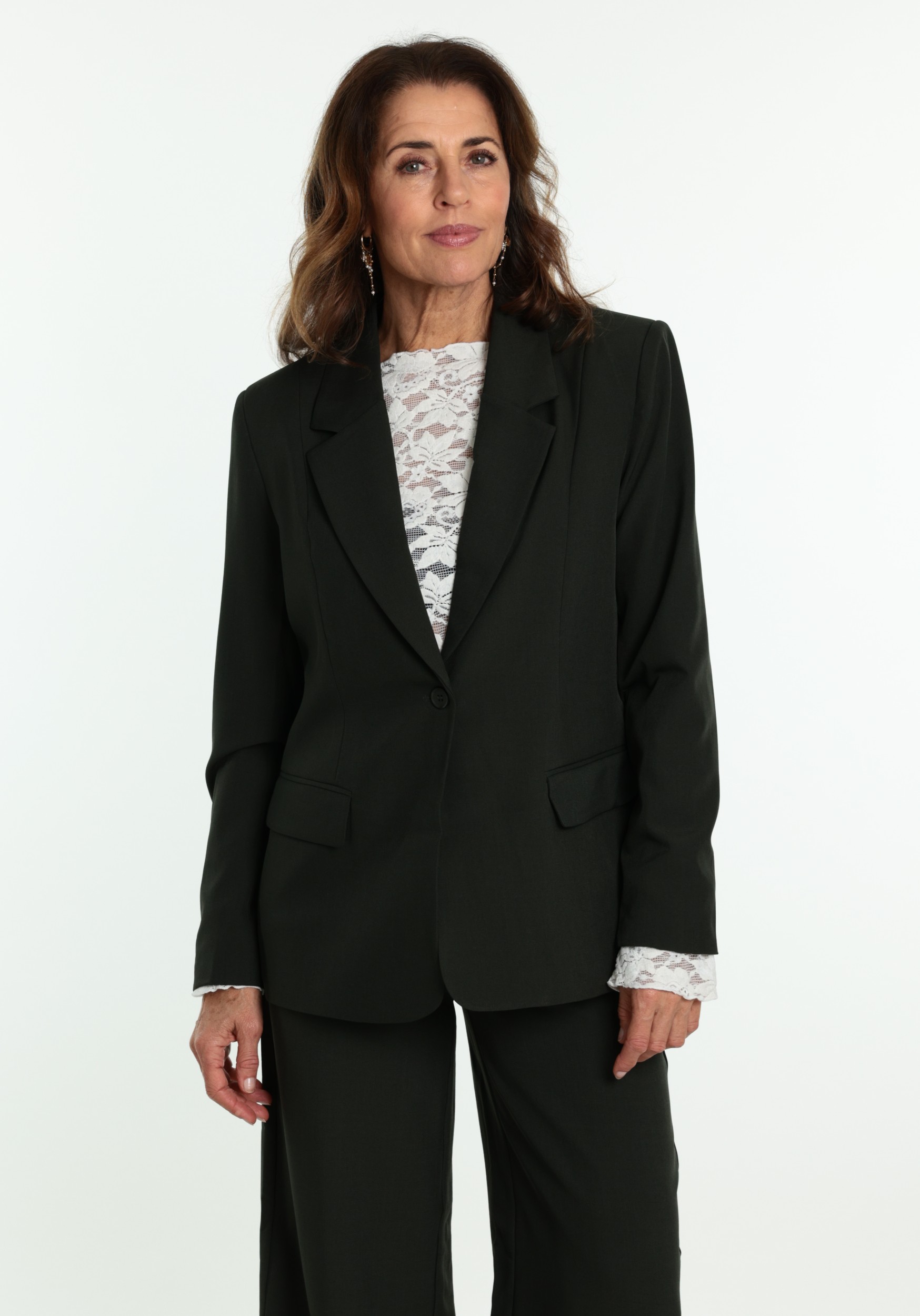 Ichi Blazer Fava 20125676 Donker groen