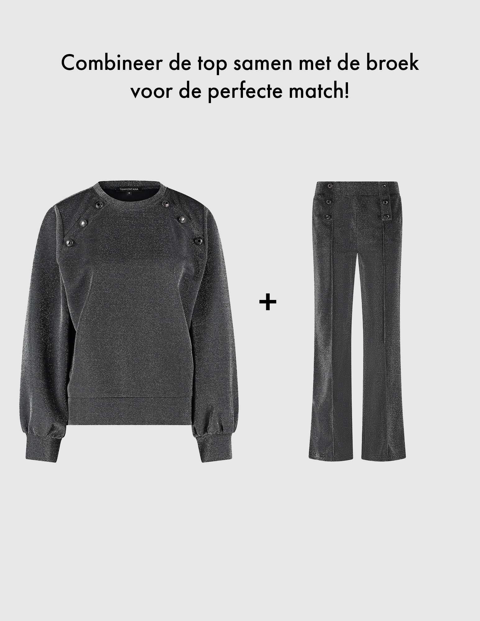 Tramontana Broek Sparkle K08-14-101 Zilver