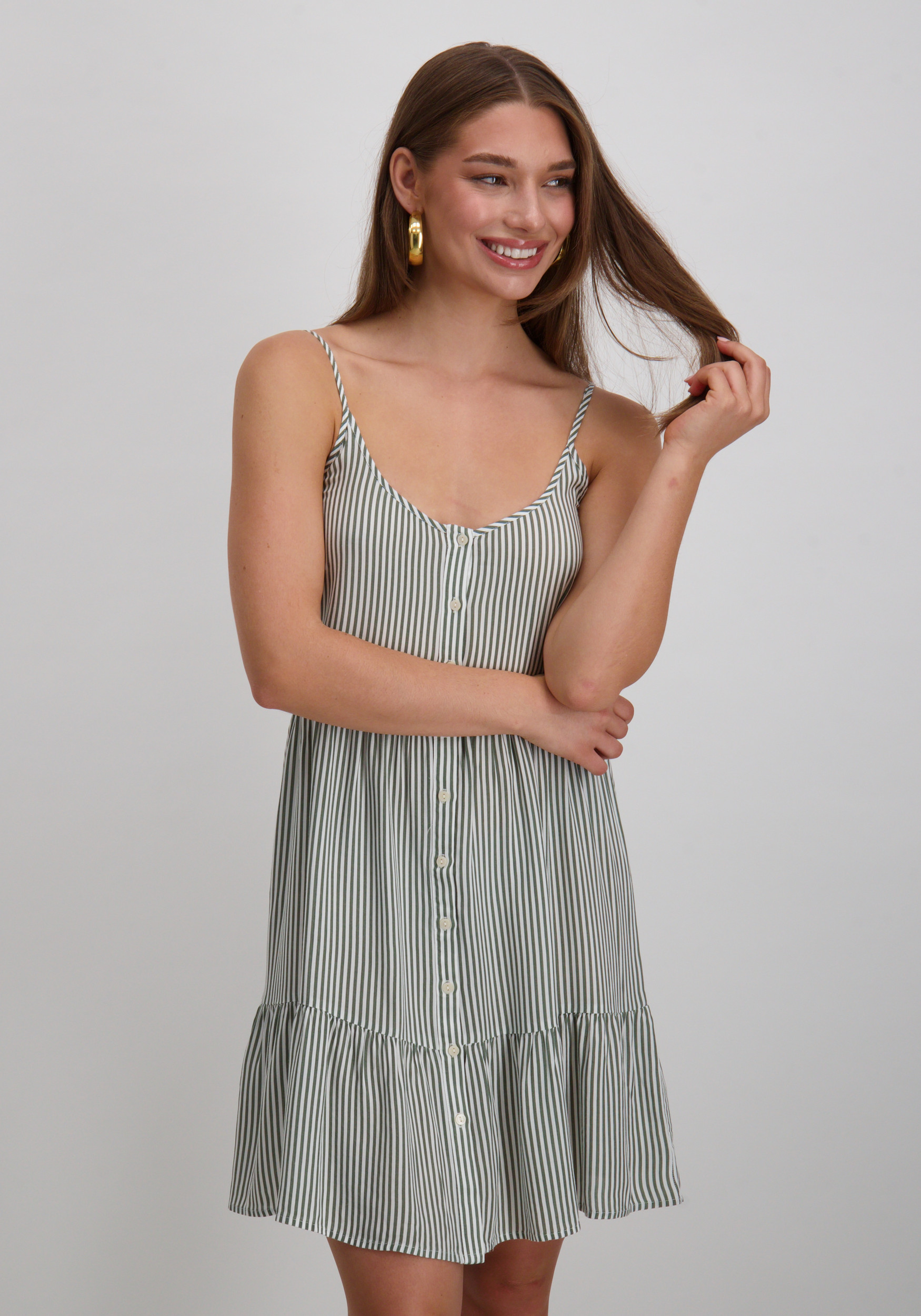 Vero moda Jurk Bumpy 10325283 Midden groen