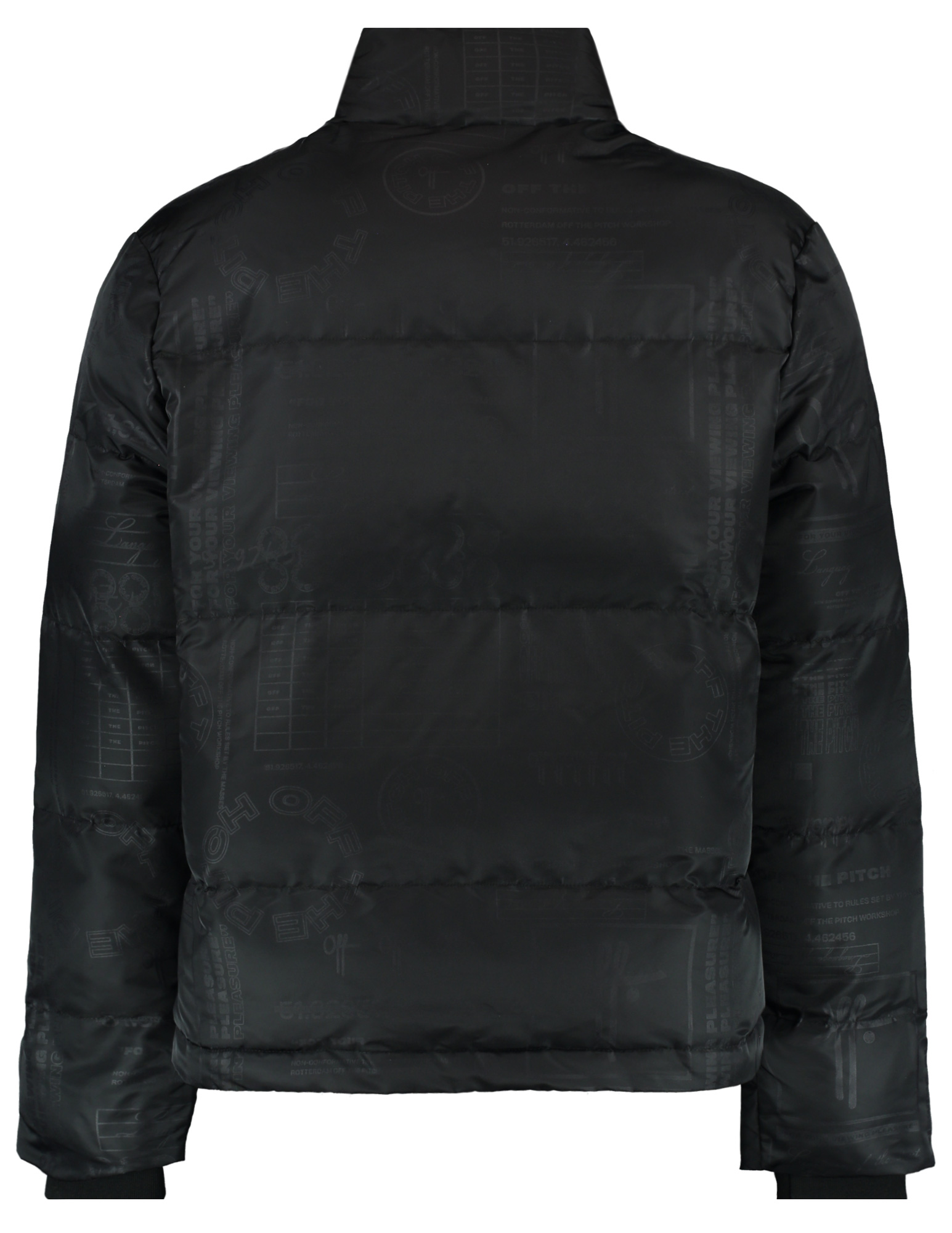 Off The Pitch Pufferjas all-over print OTP243053 Zwart