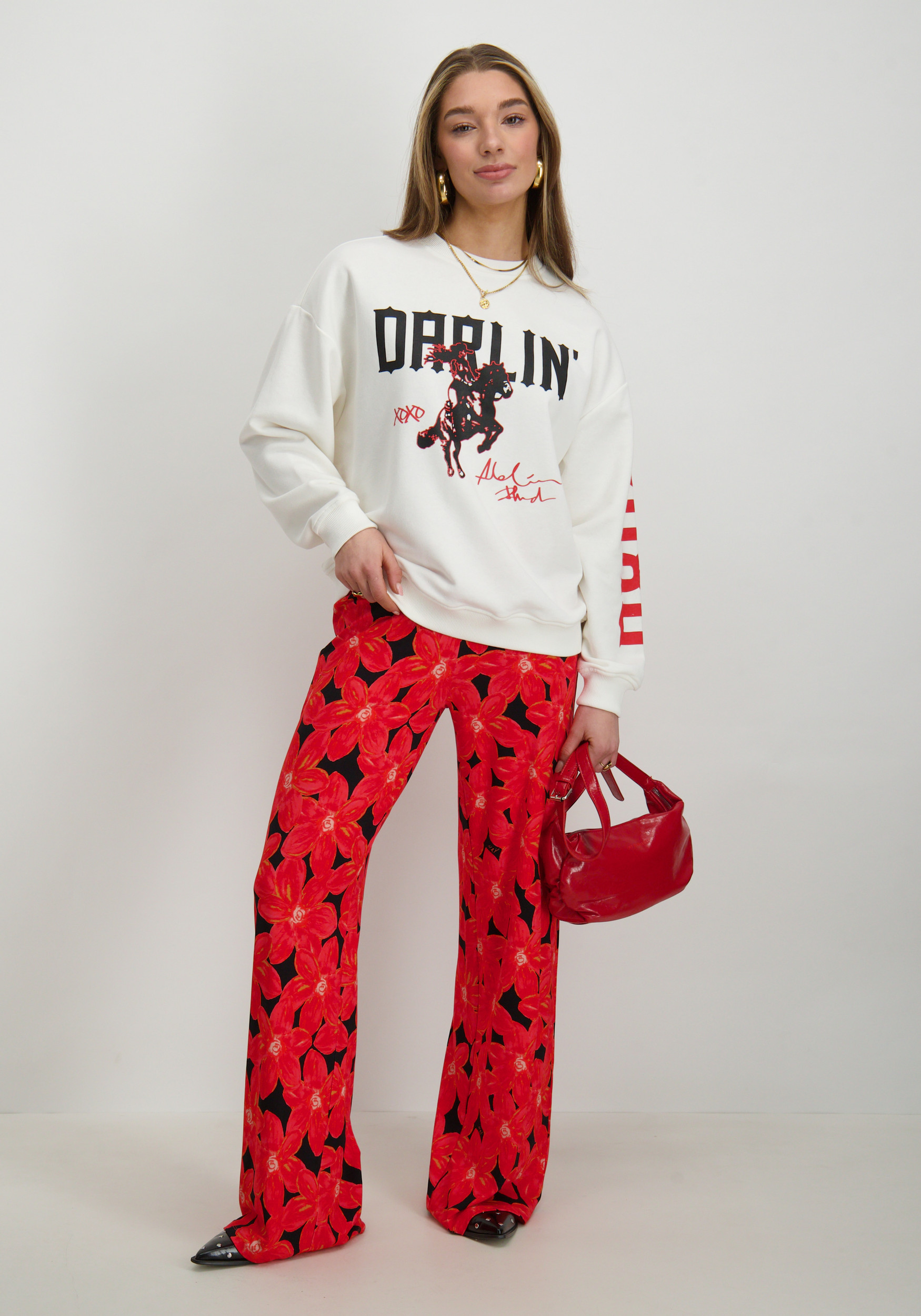 Harper & Yve Broek Jane SS25T102 Rood