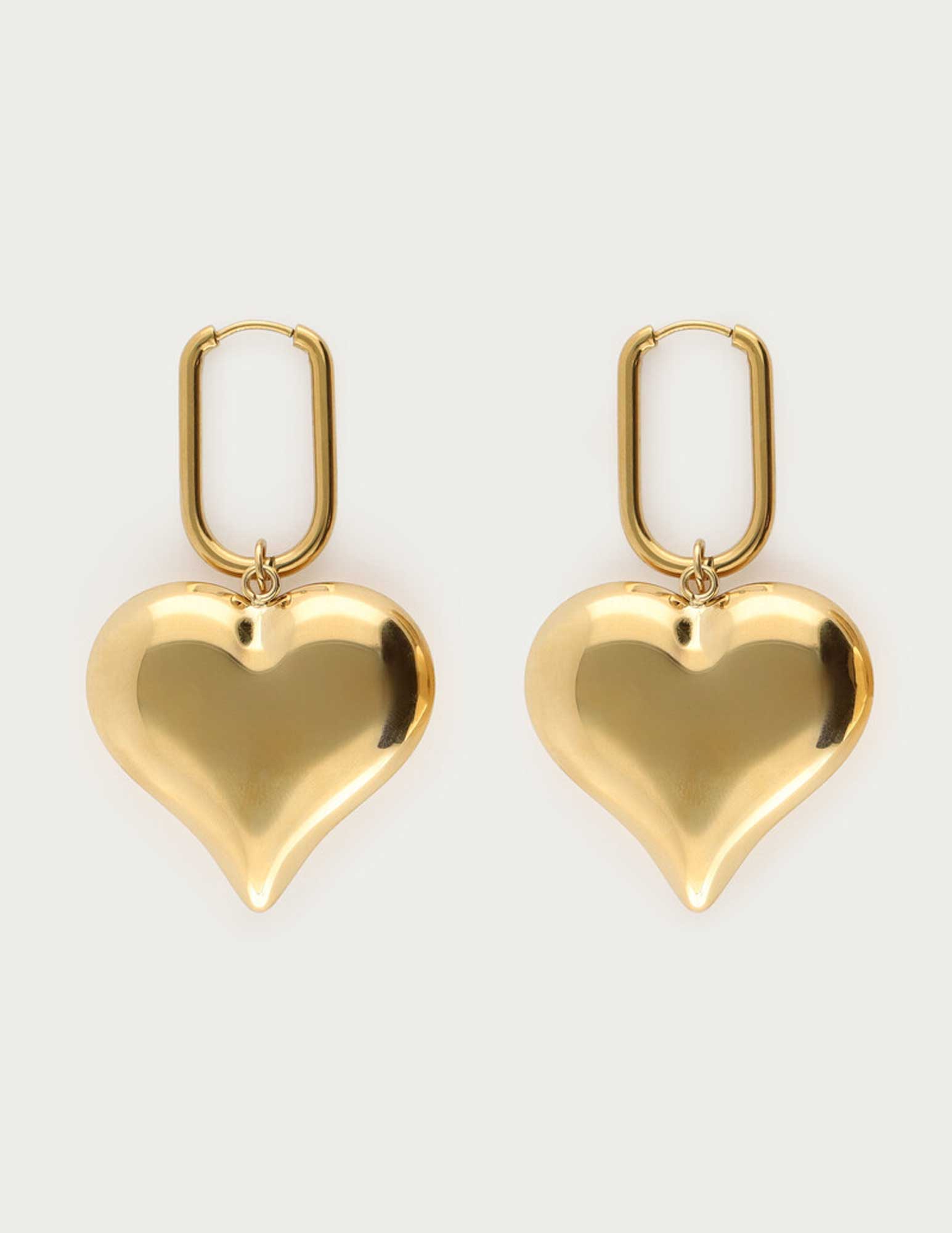 My Jewellery Square hoop heart oorbellen MJ13052 Goud