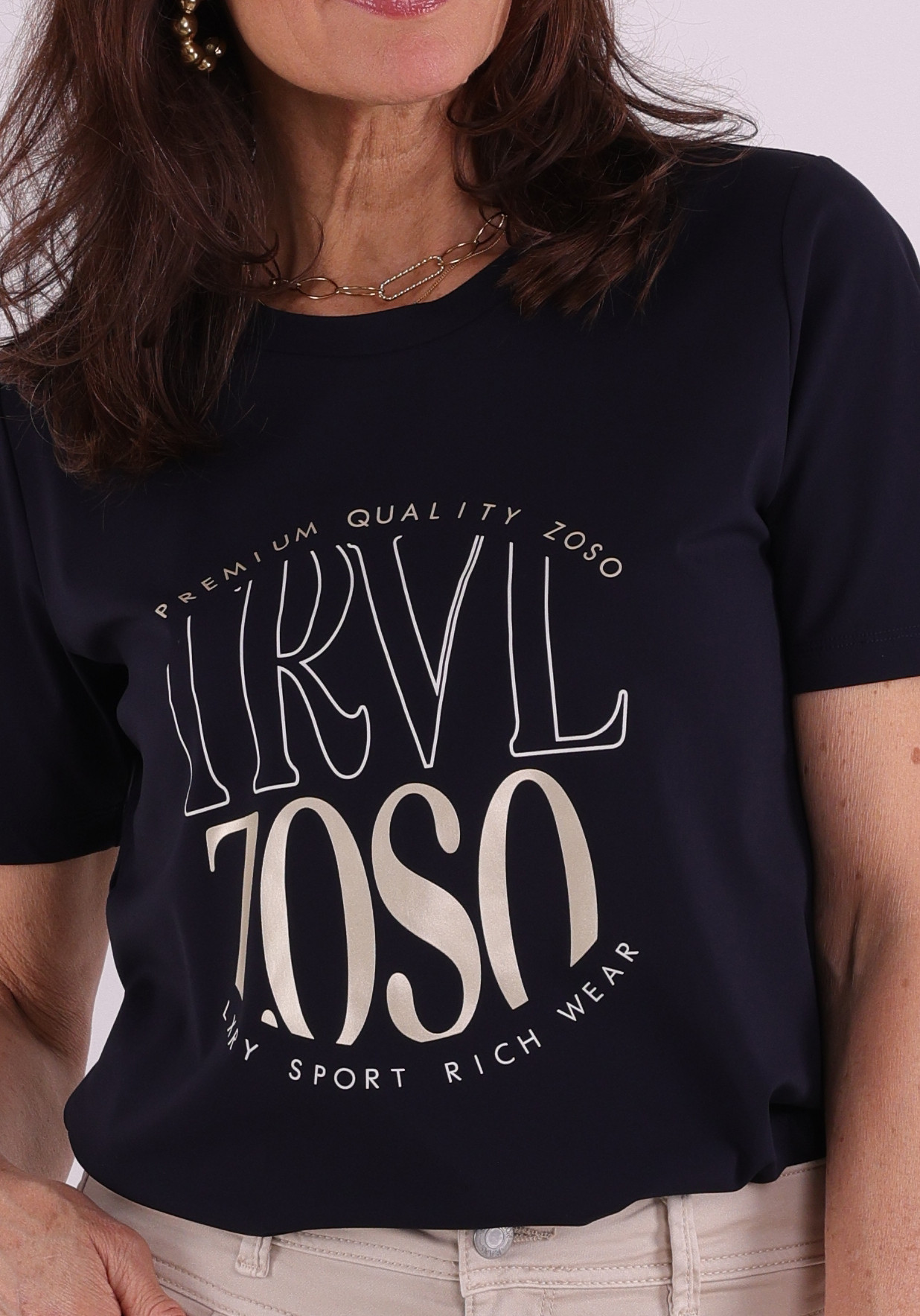 Zoso T-shirt 261Selma Donker blauw