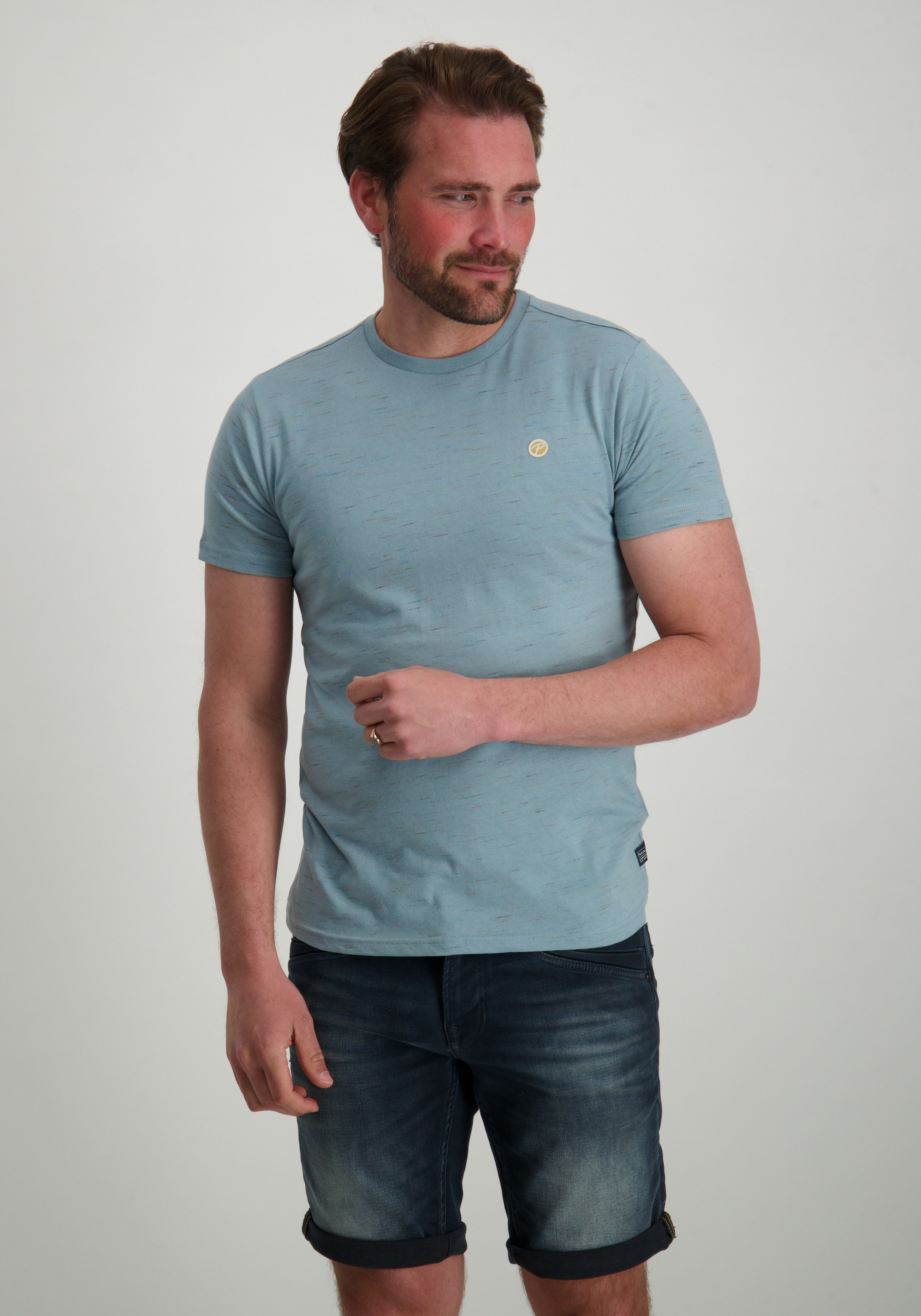 Petrol T-shirt M-1050-TSR641 Blauw