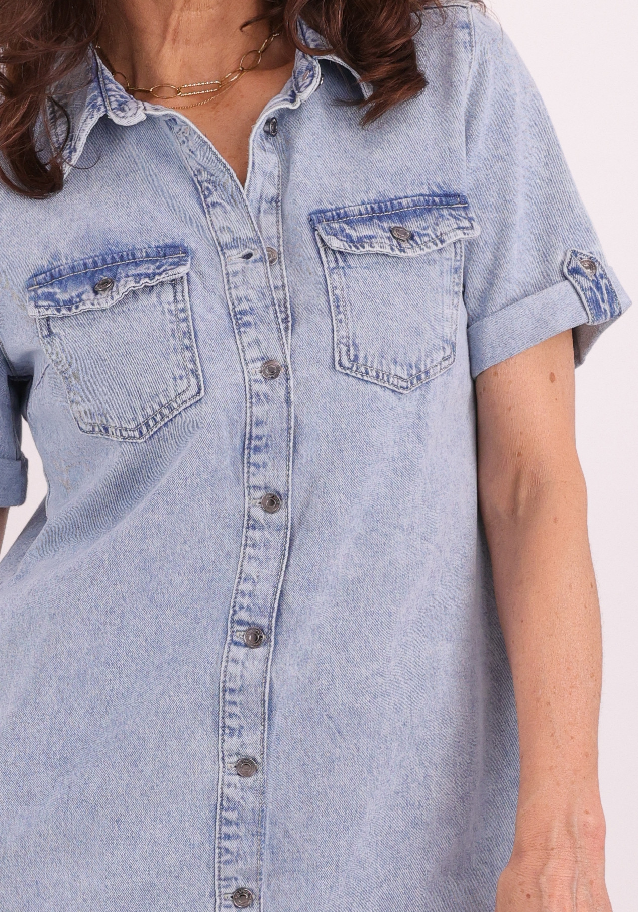 VERO MODA Denim jurk Jennie 10309665 Licht blauw