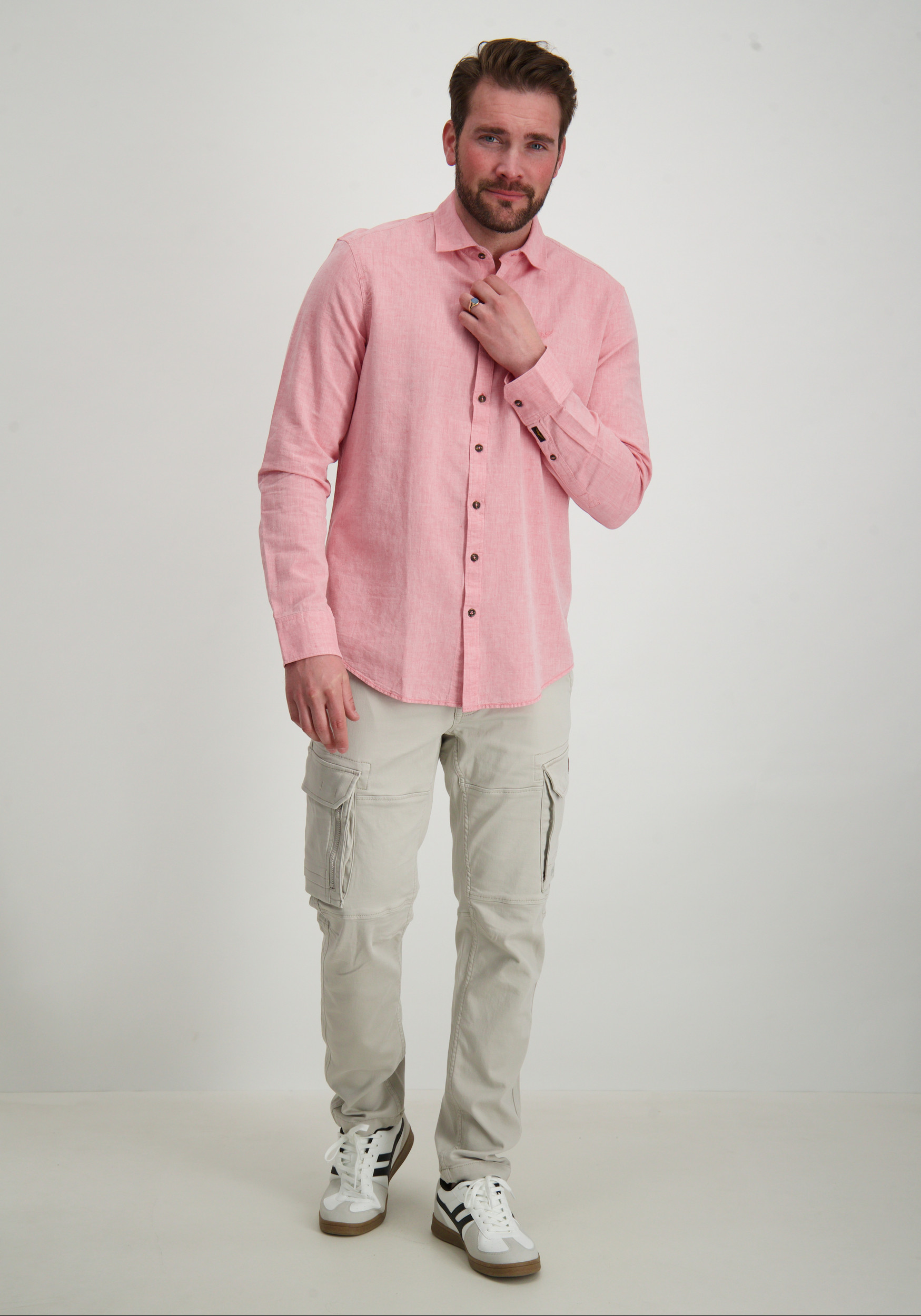 PME Legend Linnen overhemd PSI2503224 Roze