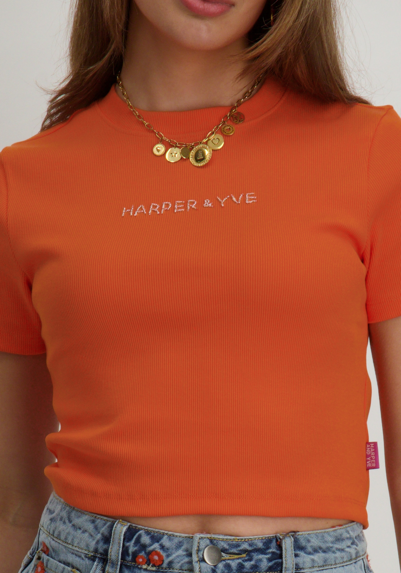 Harper & Yve Top Demmy HS25Y307 Oranje