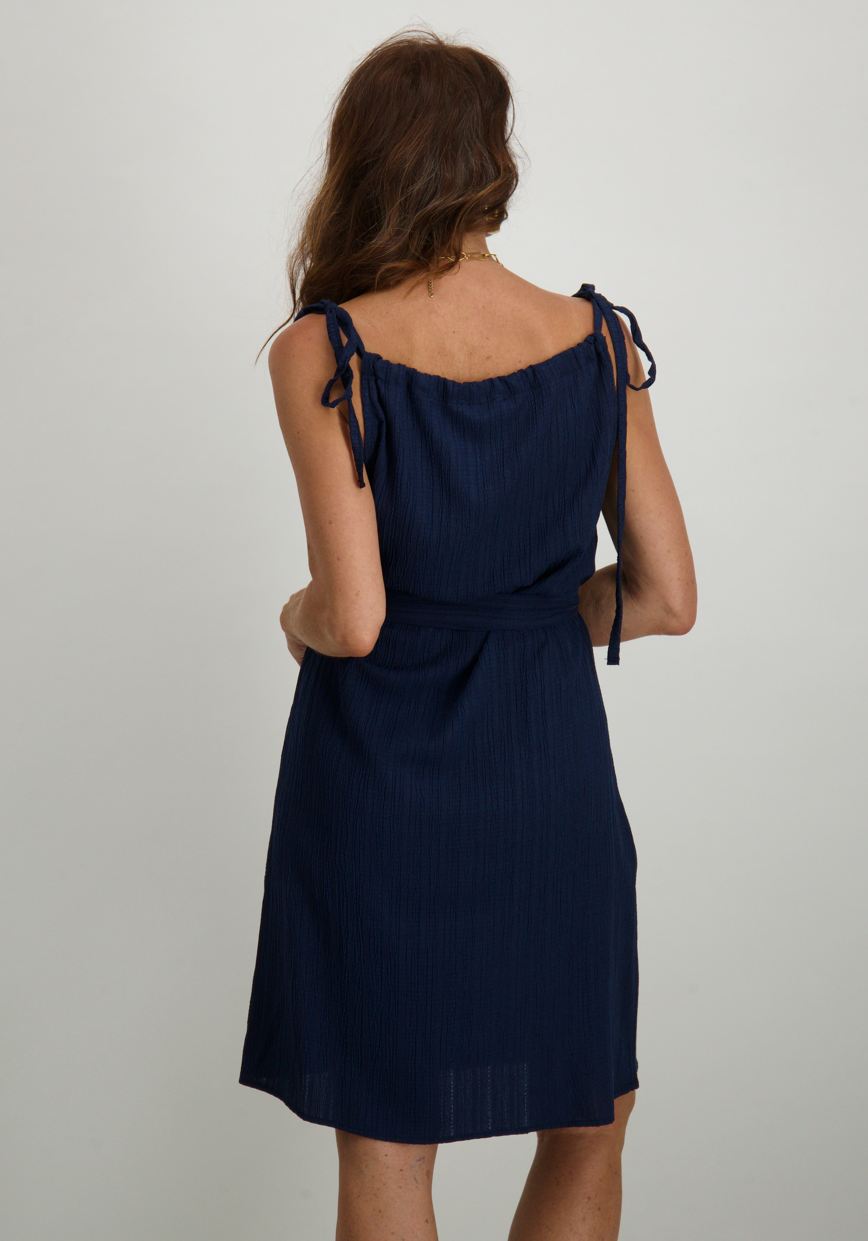 Tramontana Jurk Crinkled S01-16-502 Donker blauw