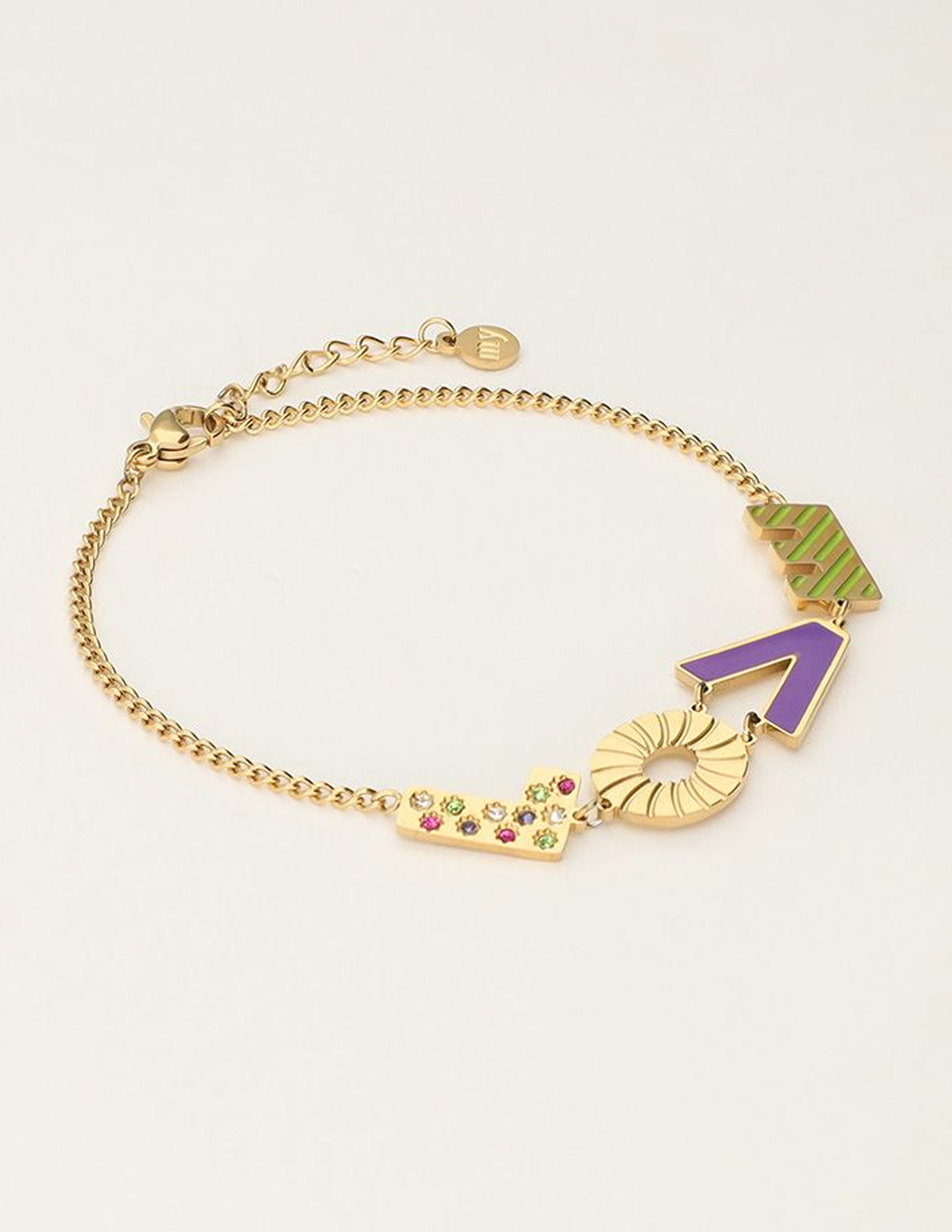 My Jewellery Armband love purple MJ10192 Goud
