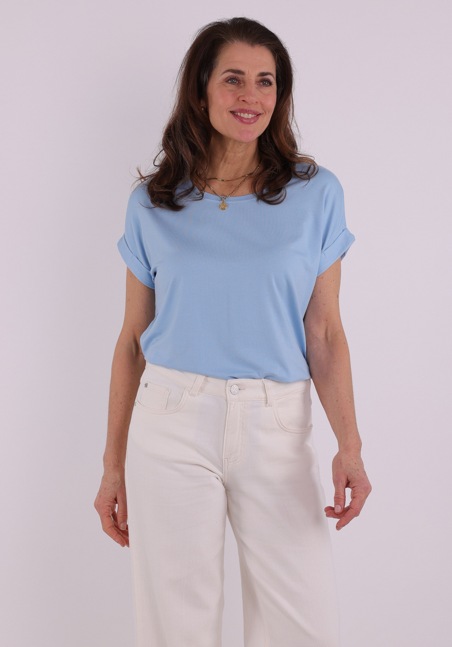 Only T-shirt Moster 15106662 Licht Blauw