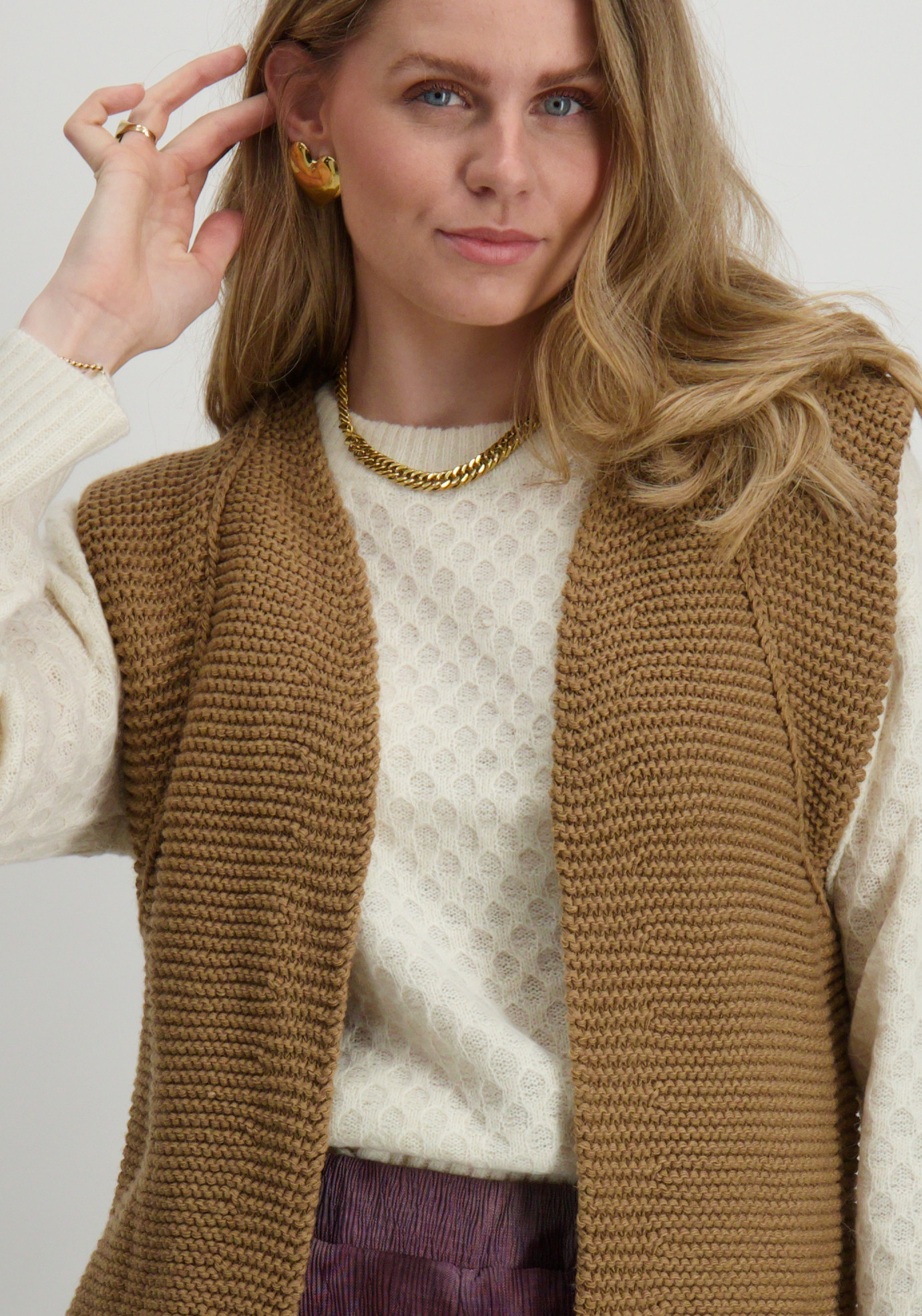 Only Gilet Loui 15307880 Bruin