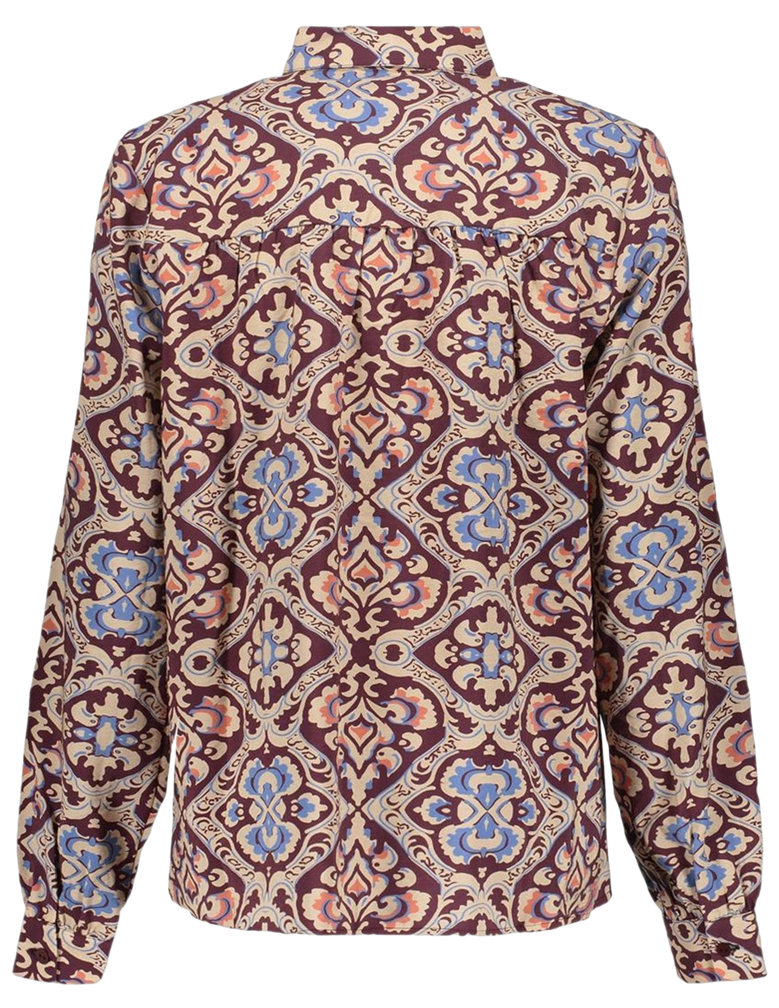 Geisha Blouse all-over print 53661-20 Bordeaux