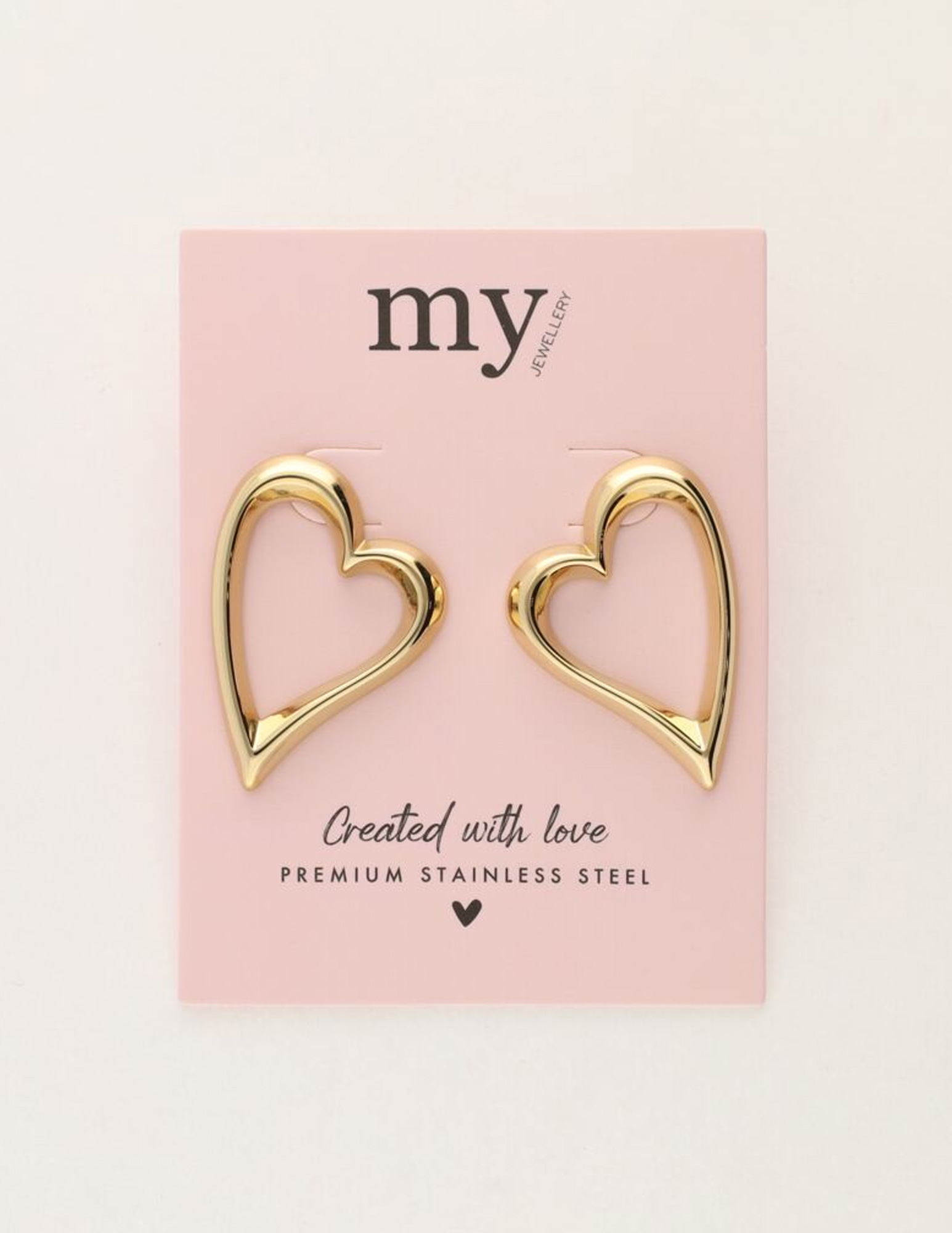 My Jewellery Oorbellen open heart MJ11325 Goud