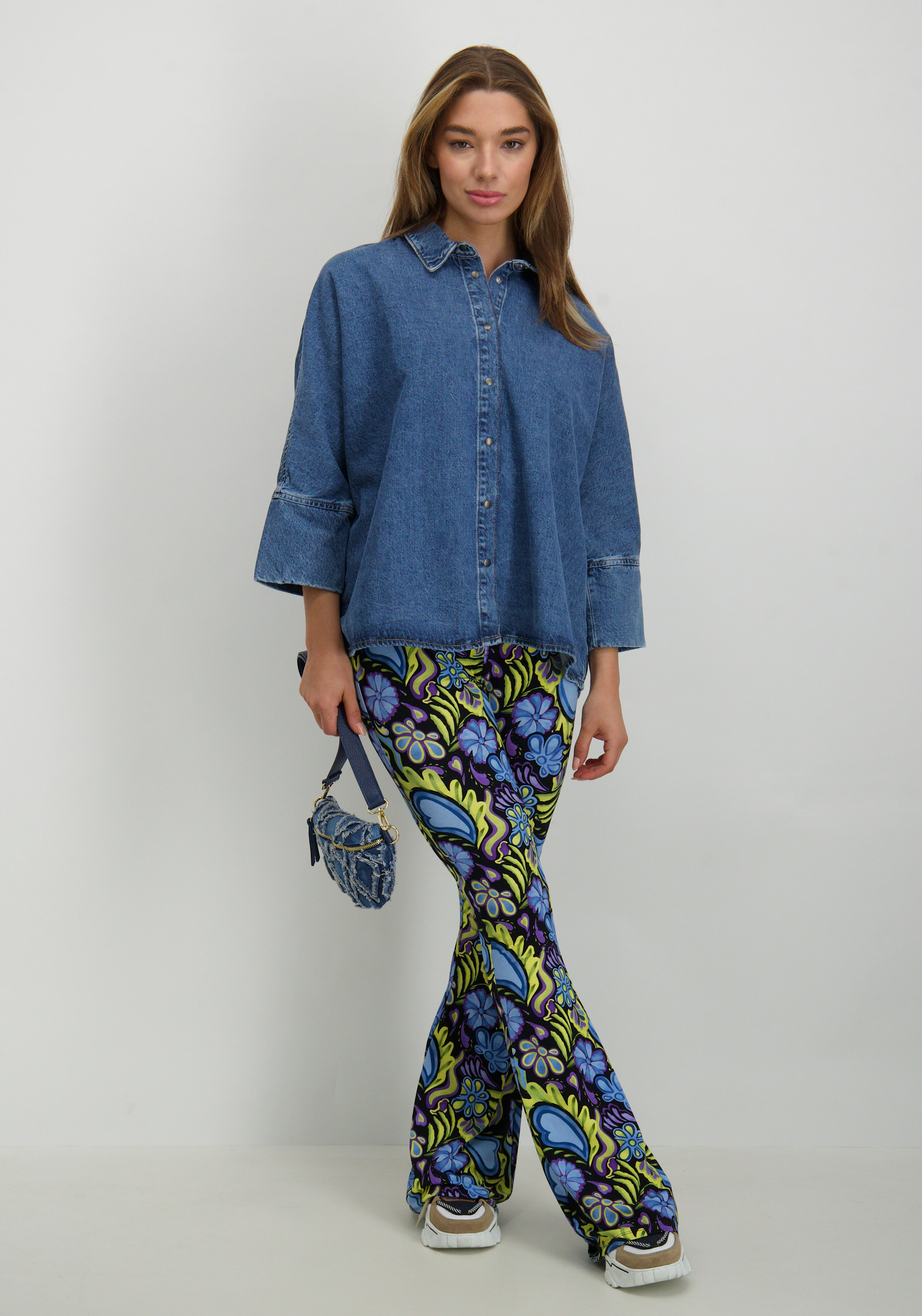 Harper & Yve Broek Jacky AW24T103 Blauw