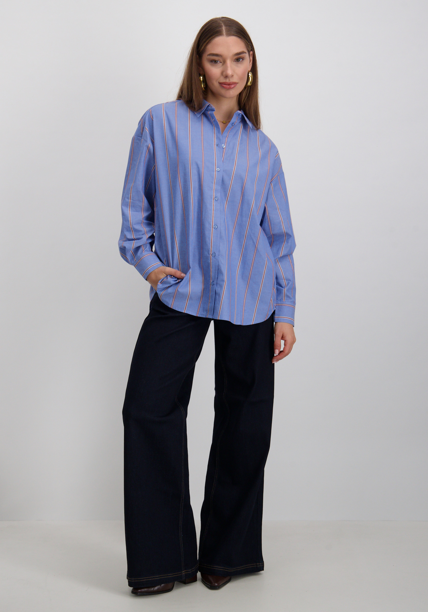 Ichi Blouse Sadia 20124410 Blauw