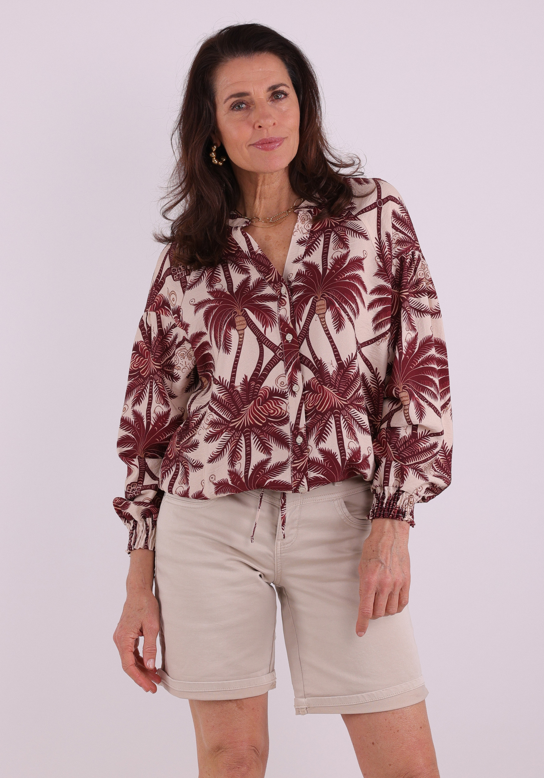 Geisha Blouse All-over print 63229-20 Wolwit-ecru