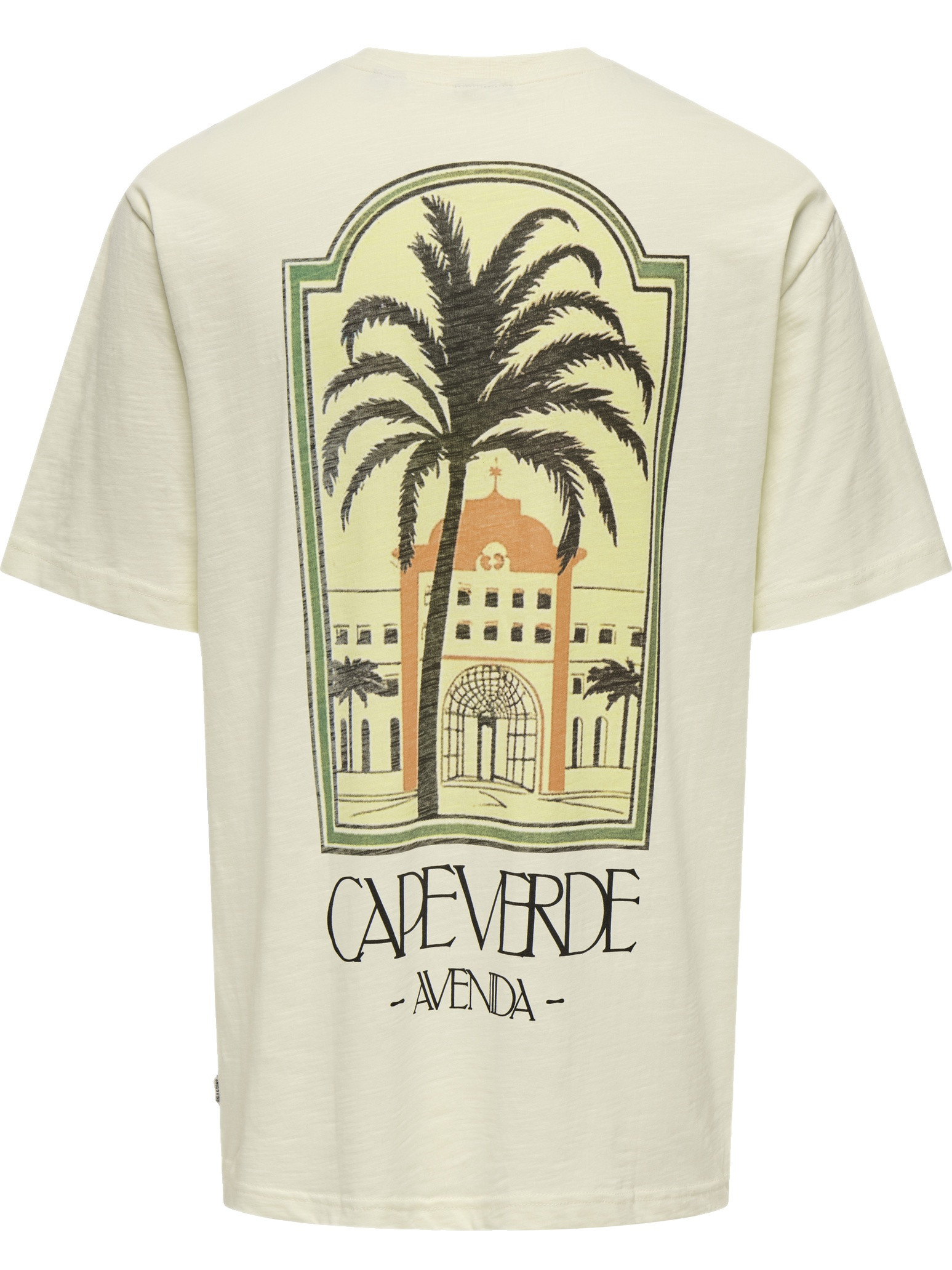 ONLY & SONS T-shirt Luis palm 22035584 Ecru