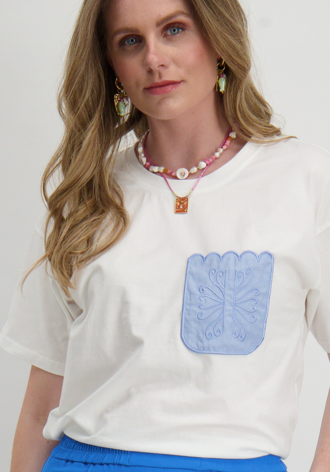 Vero moda T-shirt Dambra 10330122 Wit