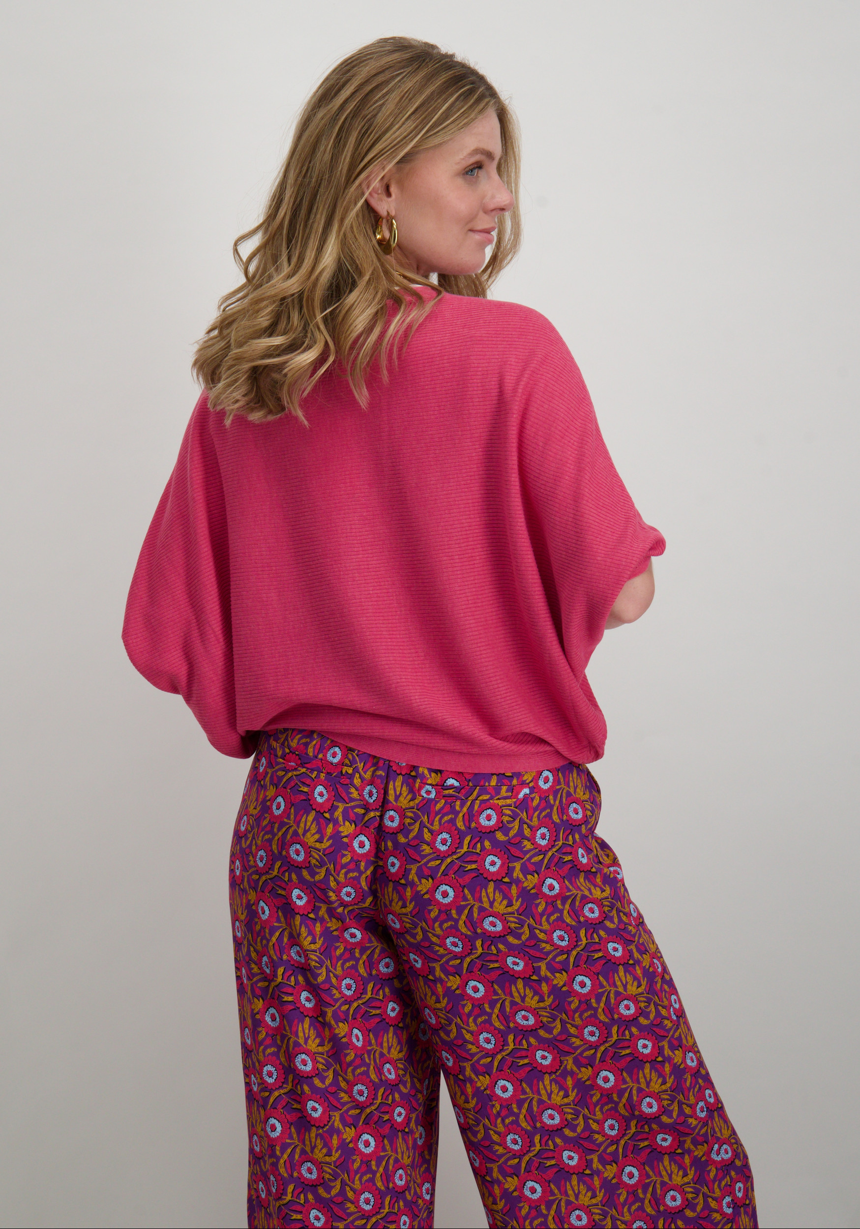 Jacqueline de jonge Trui New Behave 15181237 Donker rose