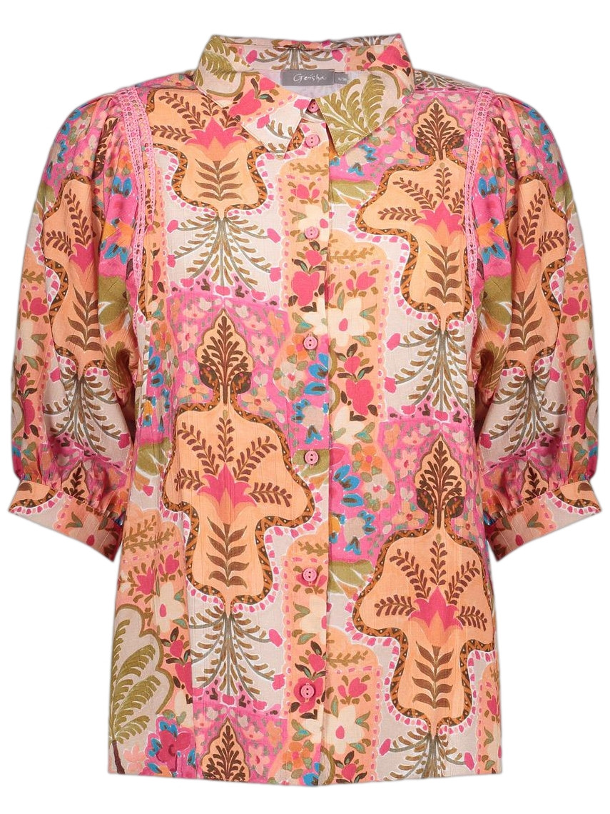 Geisha Blouse all-over print 63192-20 Rose