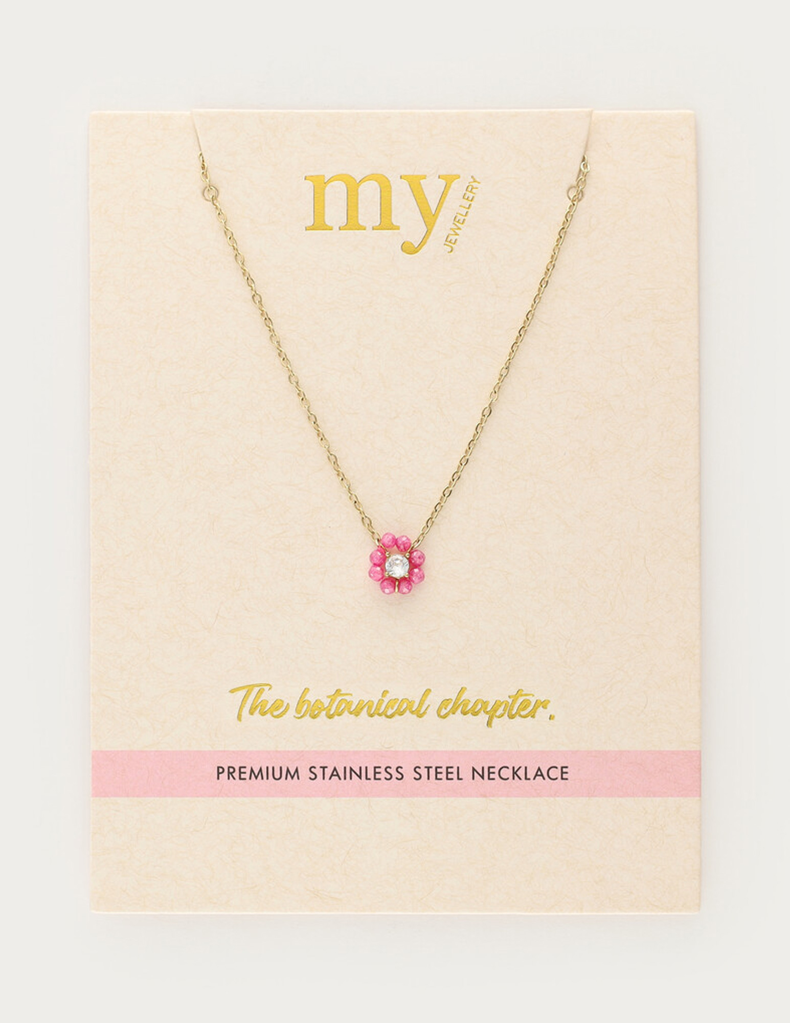 My Jewellery Botanical ketting met bloem MJ15405 Goud