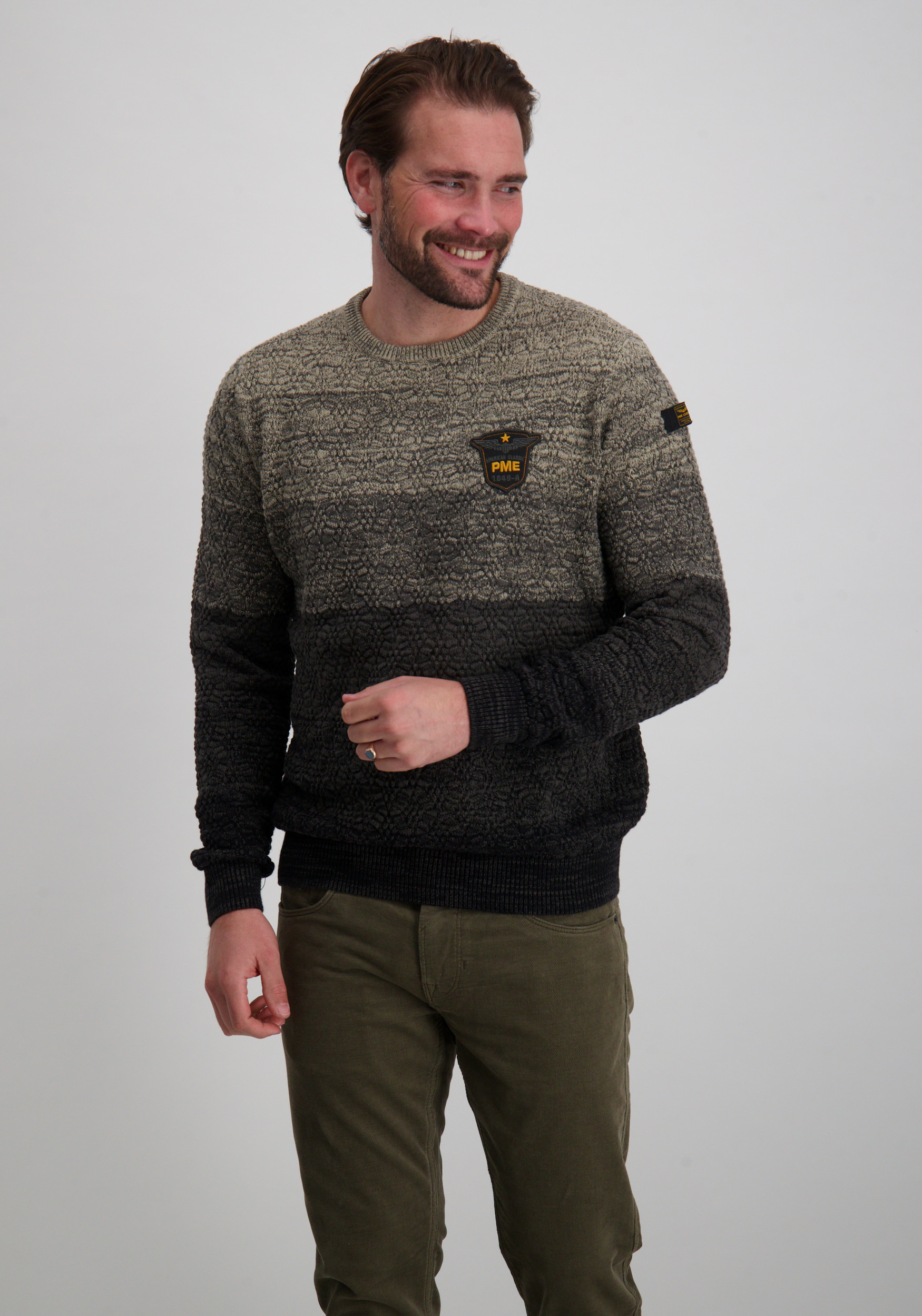 PME Legend Trui Gradient PKW2509334 Donker groen