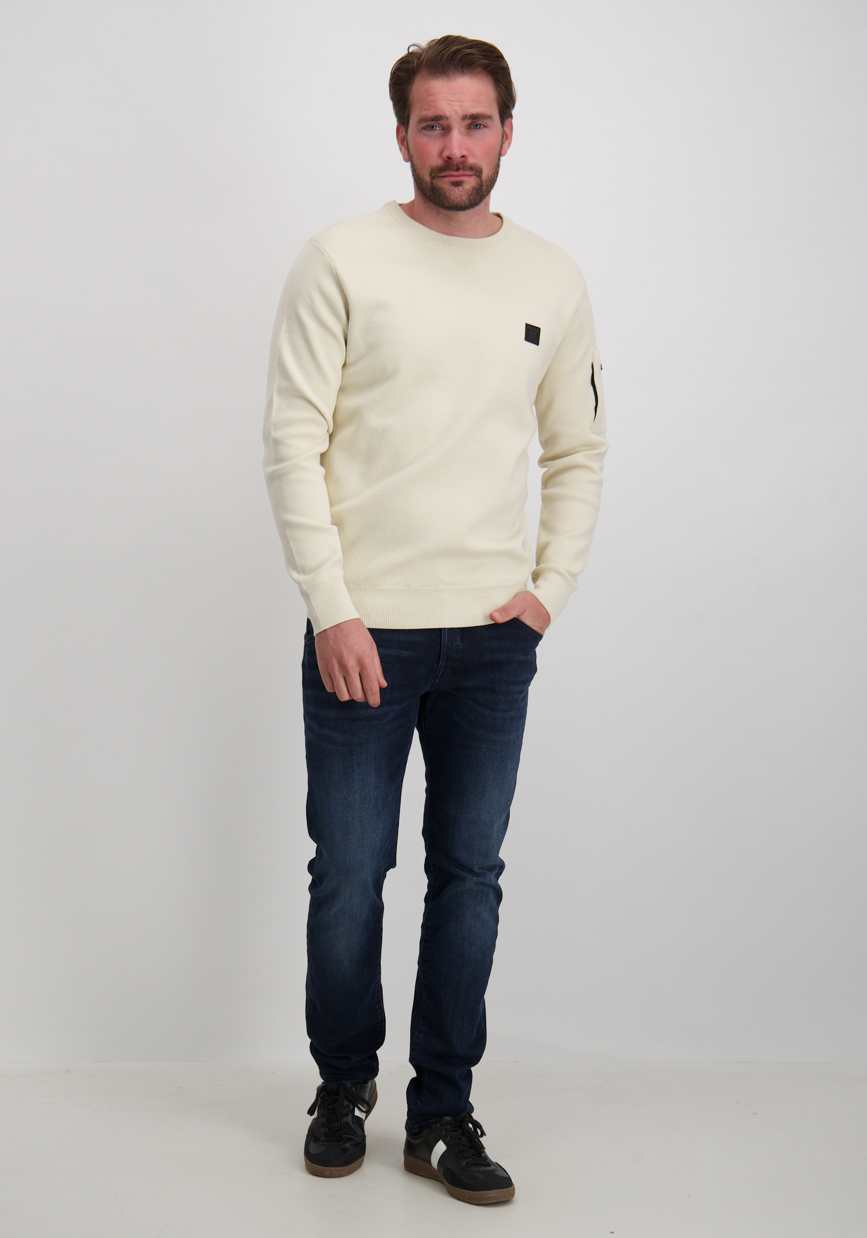 Petrol Trui M-3050-KWR249 Ecru